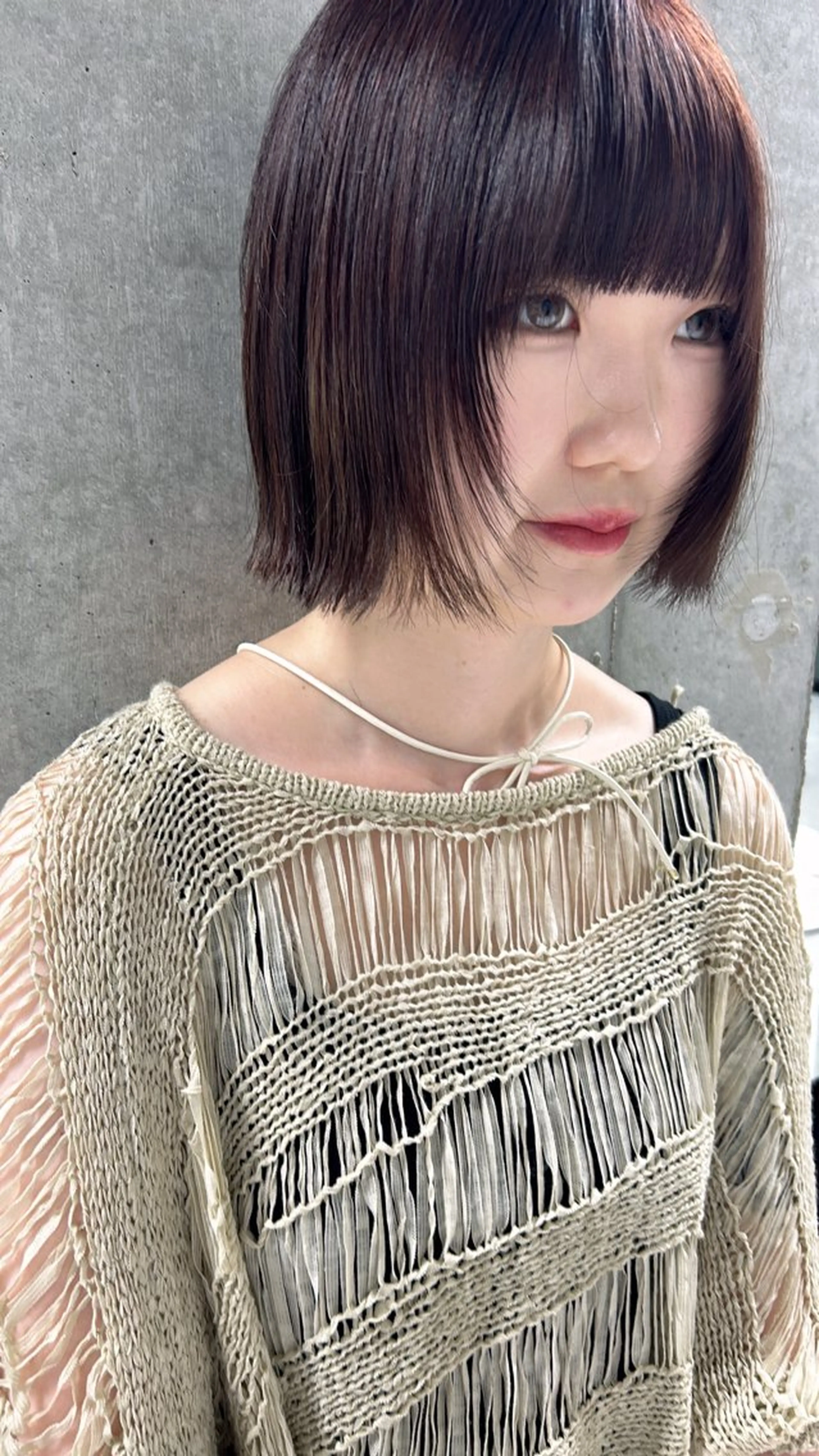 ショート 切りっぱなしボブ ボブ 顔まわりレイヤー 顔周りカット レイヤーカット カット shizuna/天神 /メンズ/ボブのヘアスタイル