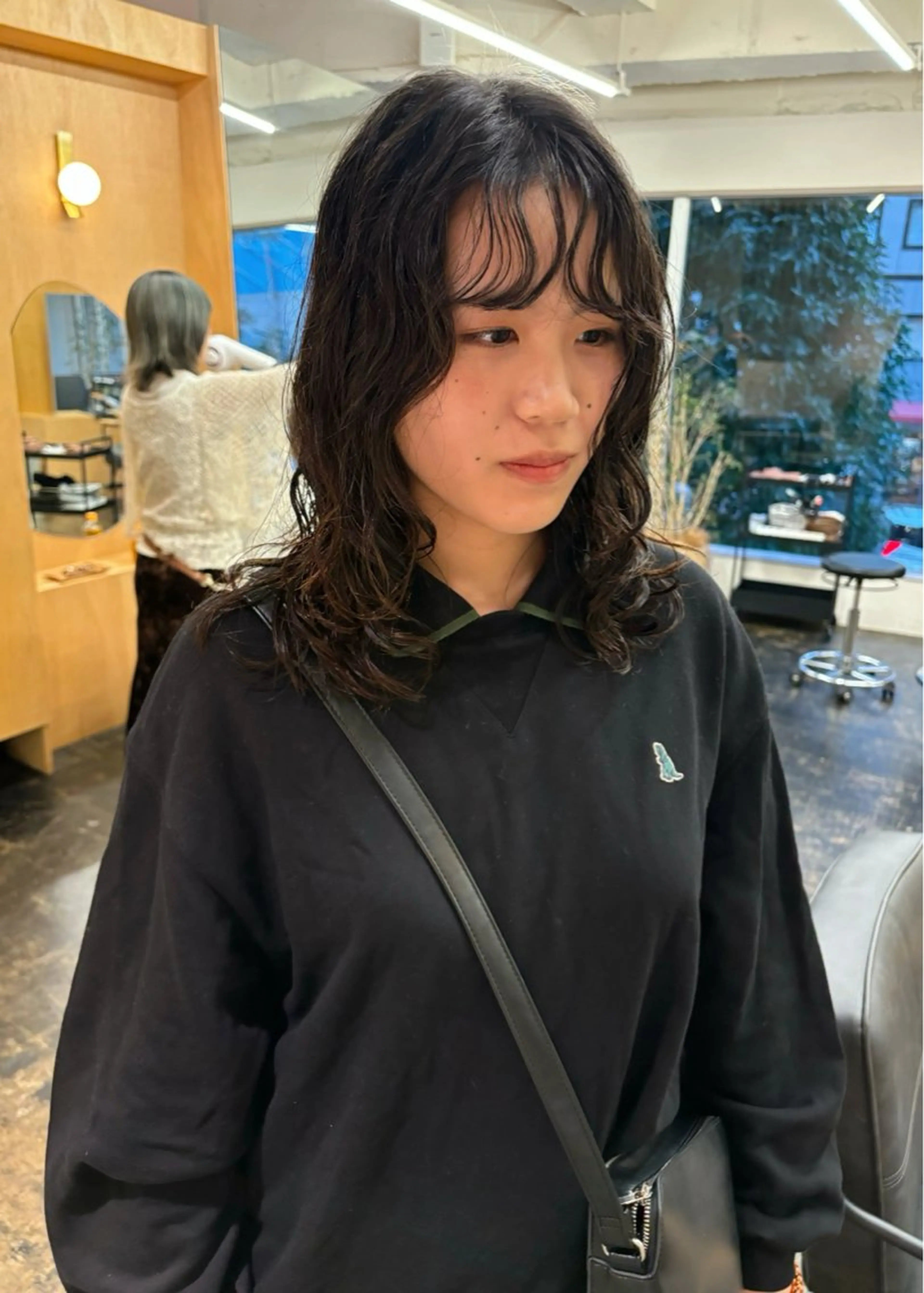 ミディアム パーマ ミディアムパーマ レイヤーカット パーマ 西山 紗耶香🪽 透明感カラー/ボブのヘアスタイル