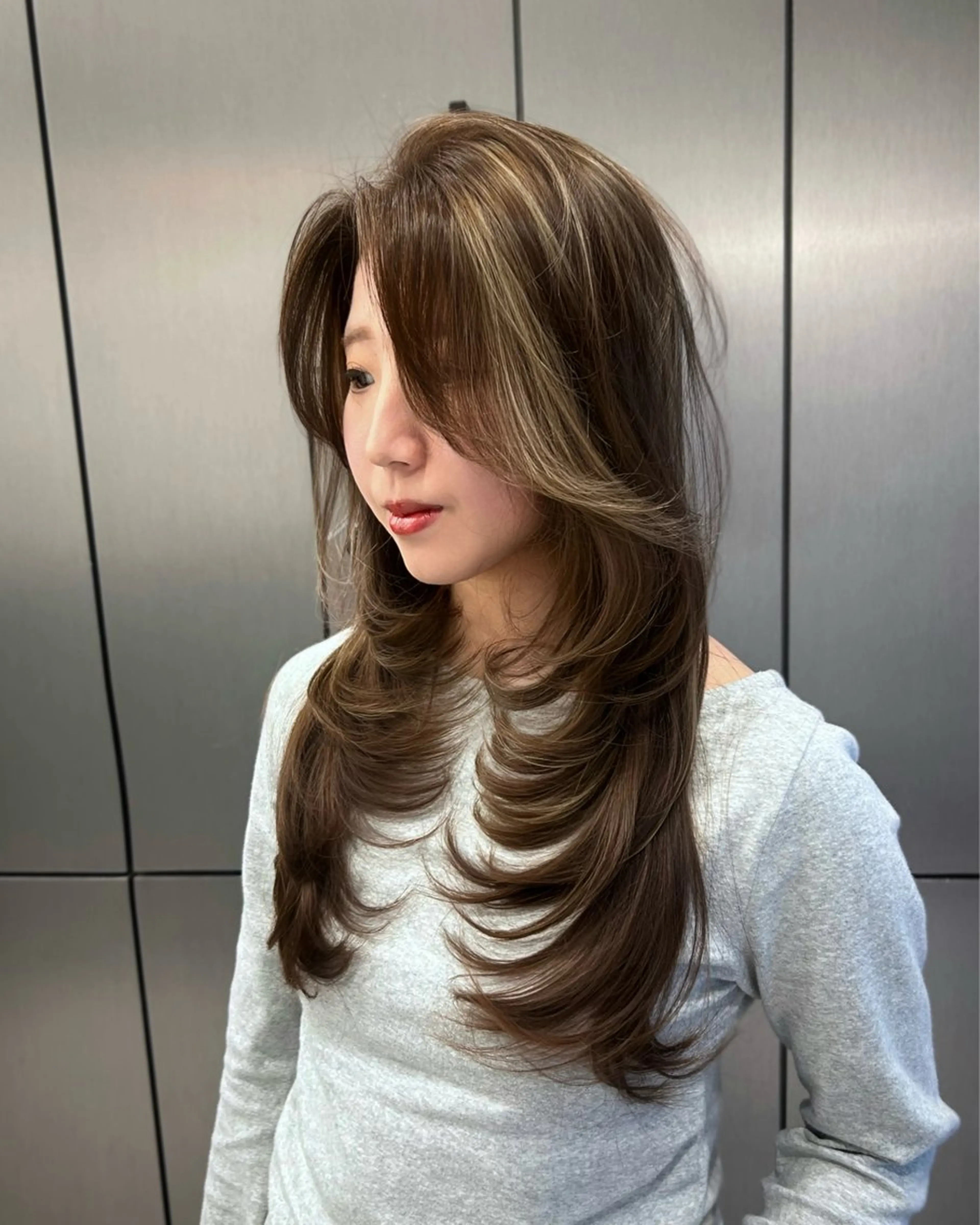 ロング ハイライト レイヤーカット カット ヘアカラー 大人レイヤー/艶美髪 🇺🇸TOMONAのヘアスタイル