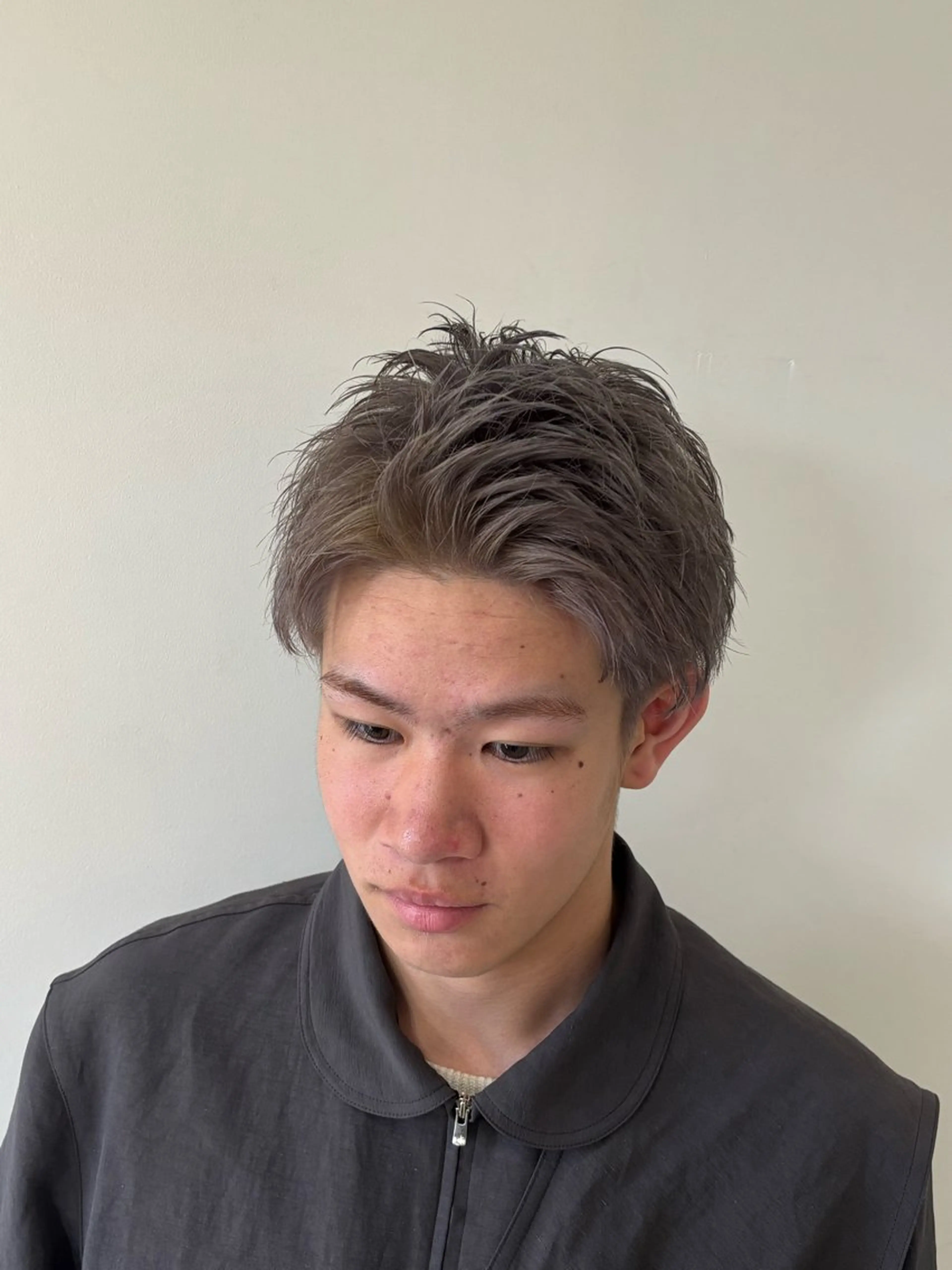 ショート カラー カット ヘアカラー メンズカット&パーマ 髪質改善/岩元のヘアスタイル