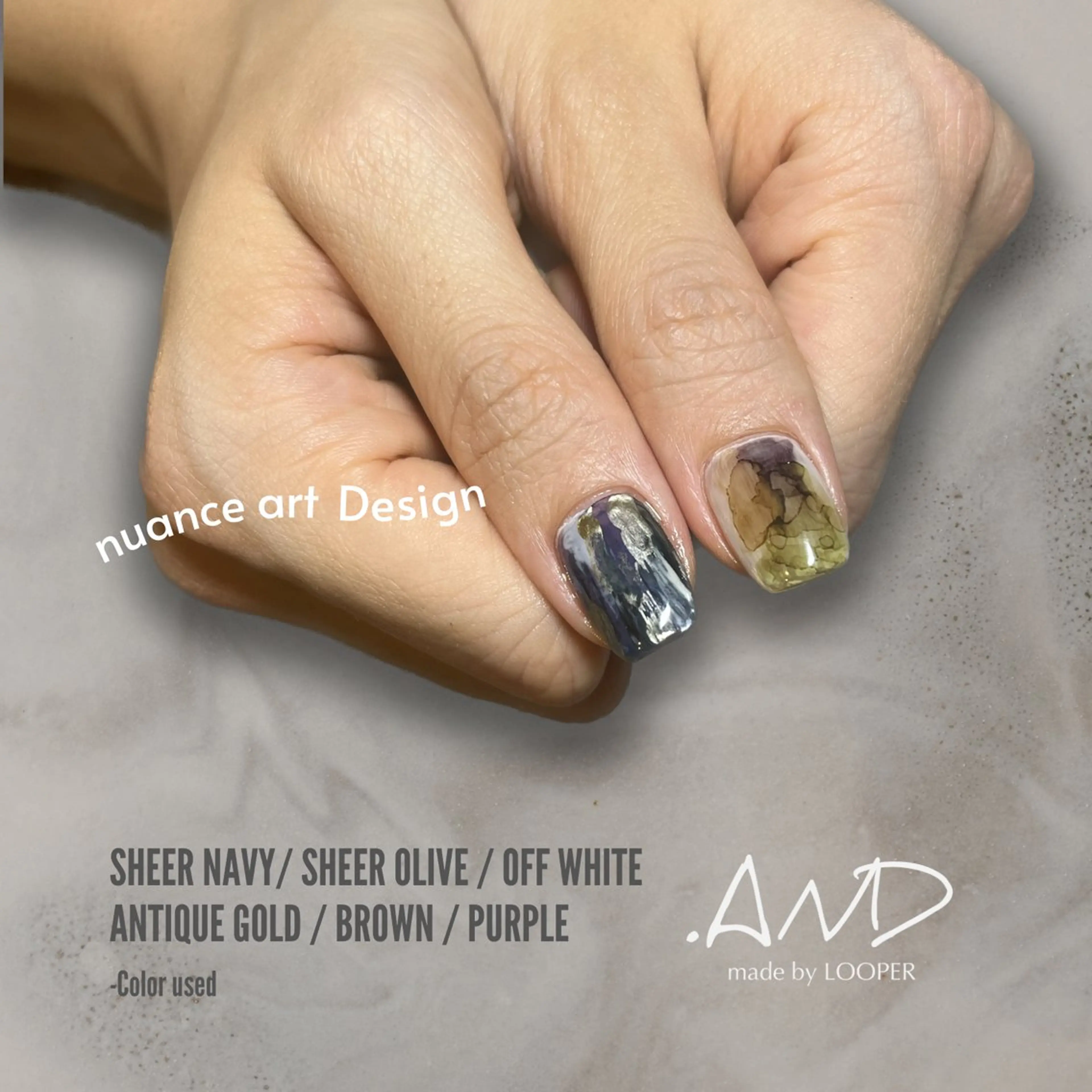 ネイル アートネイル ニュアンスネイル ハンドネイル LOOPER所属・mzh ...のネイルデザイン