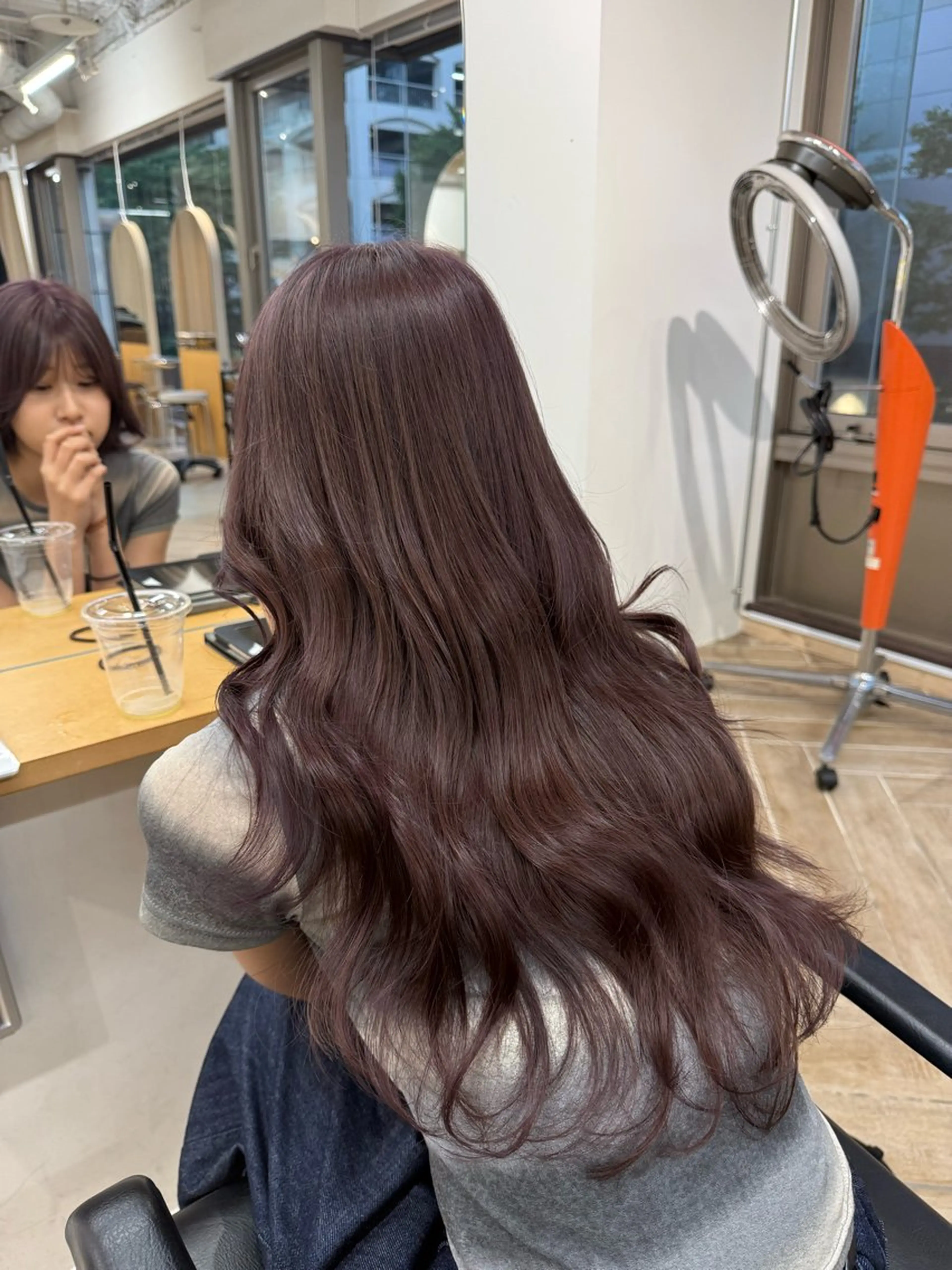 ロング ヘアカラー トリートメント 新潟/万代/レイヤー 韓国風/明間未来のヘアスタイル