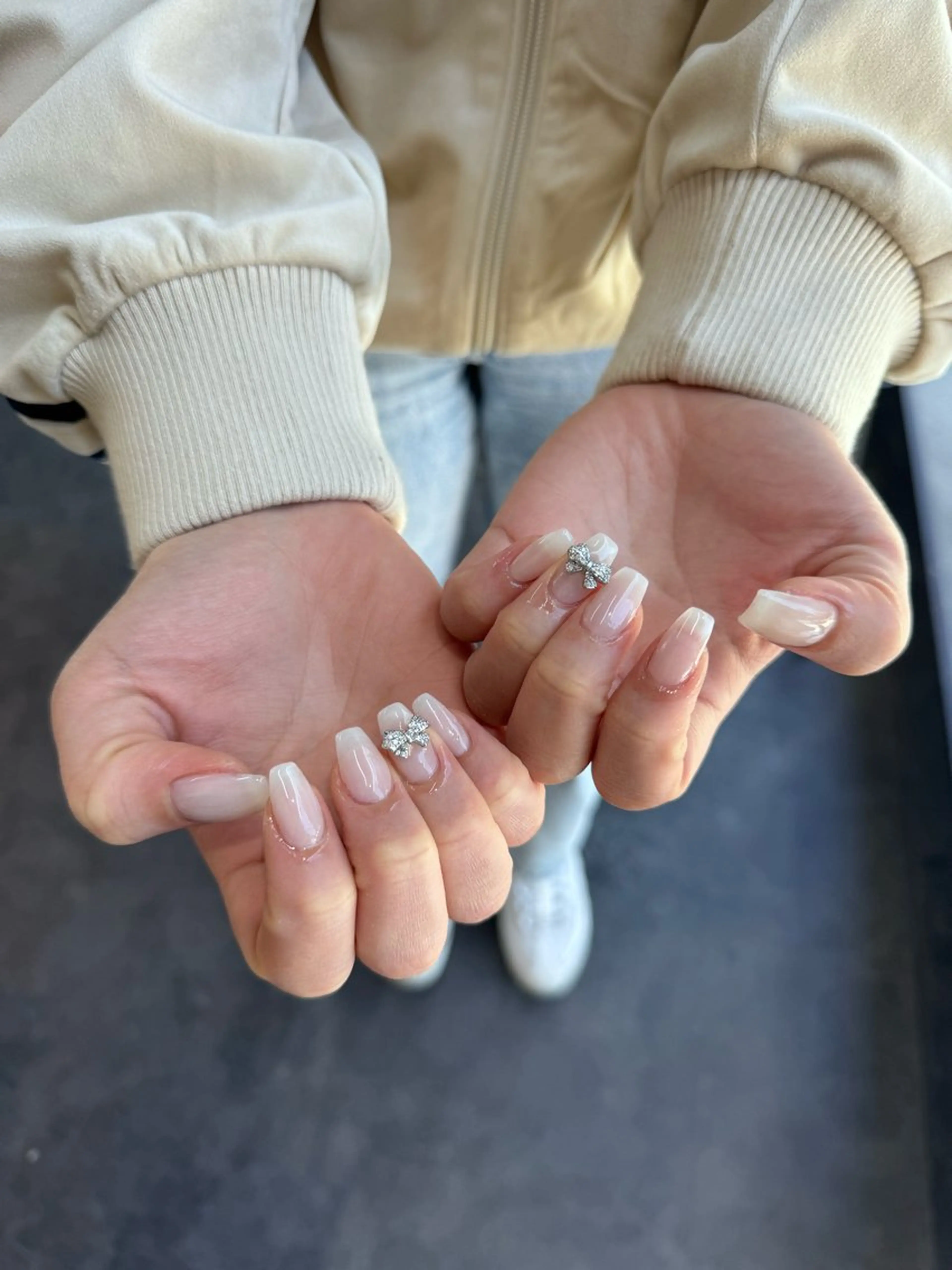 ネイル フレンチネイル マグネットネイル メンズネイル ニュアンスネイル ワンカラーネイル ハンドネイル GRANDE大須 Cecil💜のネイルデザイン