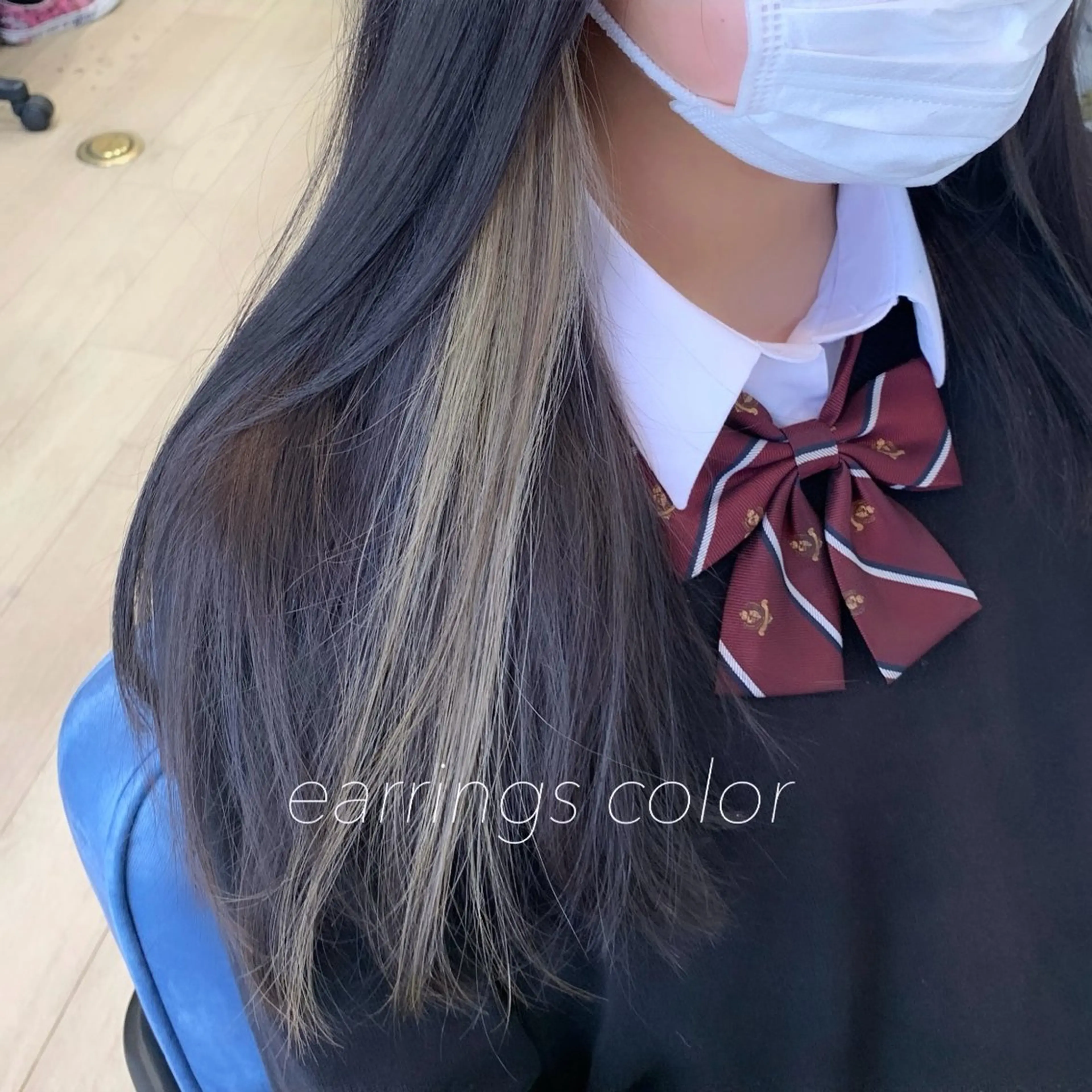 ロング カラー ヘアアレンジ イヤリングカラー インナーカラー GO TODAY 原宿本店所属・似合わせカット得意 💛RENA💛のヘアスタイル