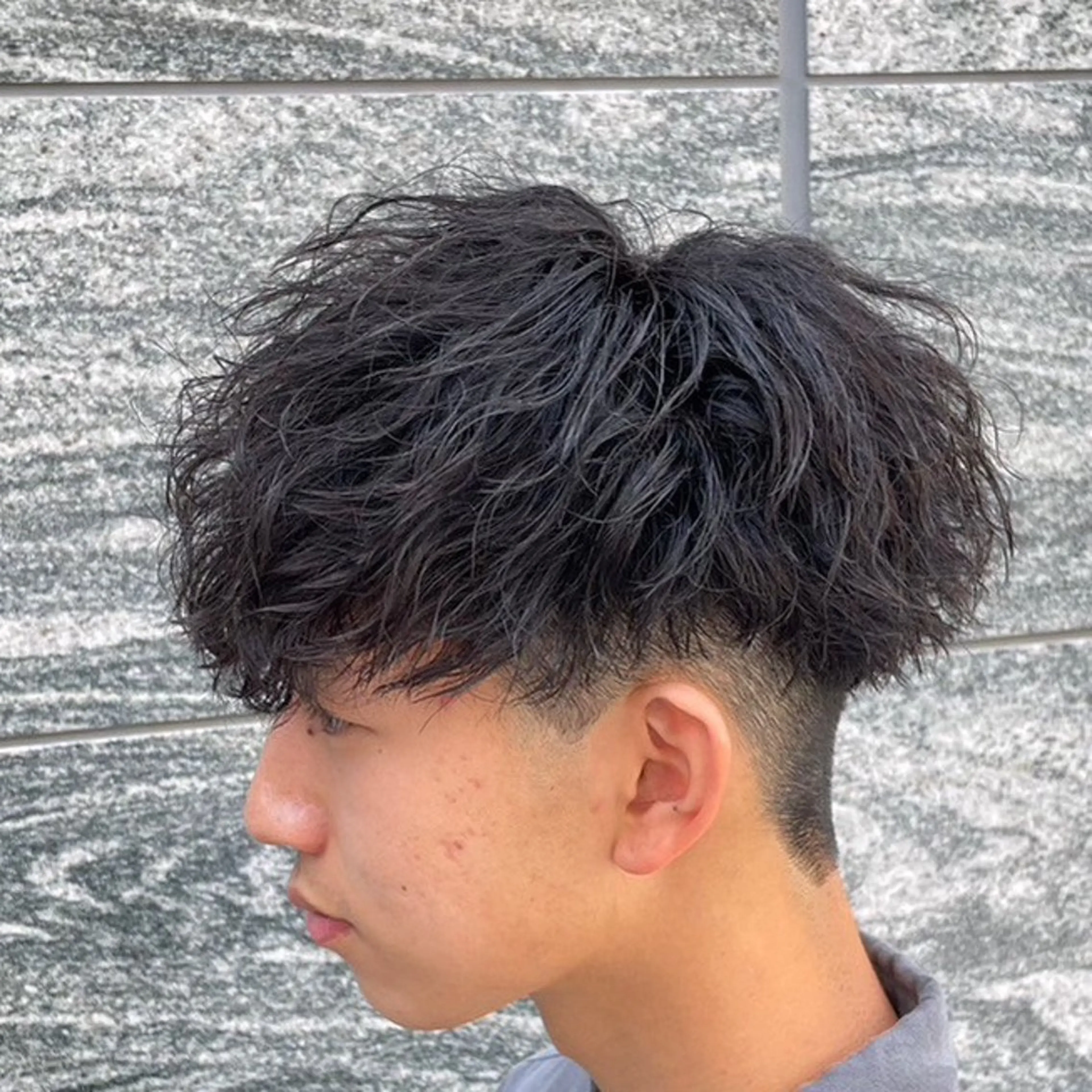 ショート パーマ ヘアアレンジ メンズ 髪質改善 トリートメント 川合 智之のヘアスタイル