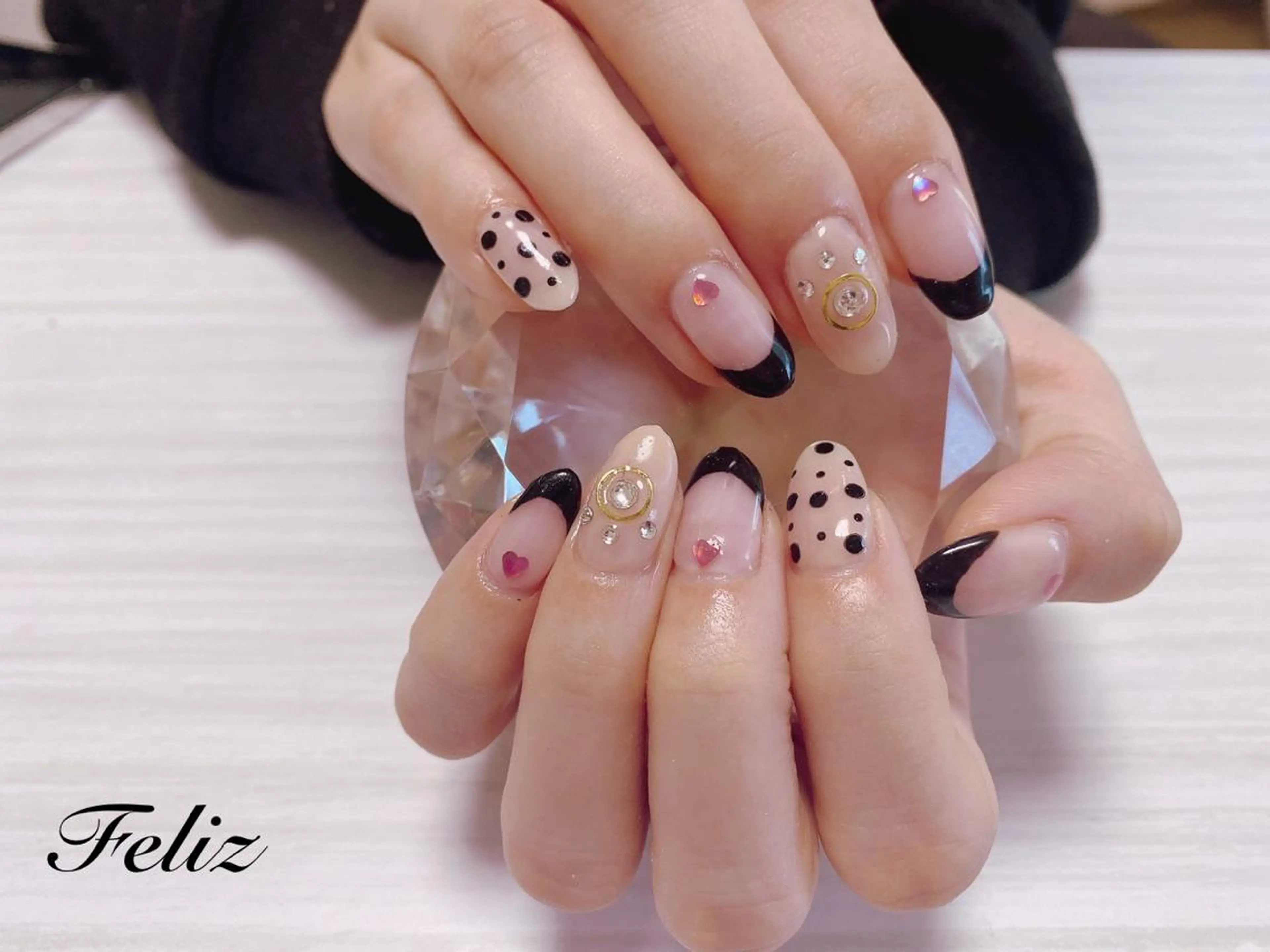 ネイル 痛ネイル/ワンホン/ フィルイン/長さだしのネイルデザイン