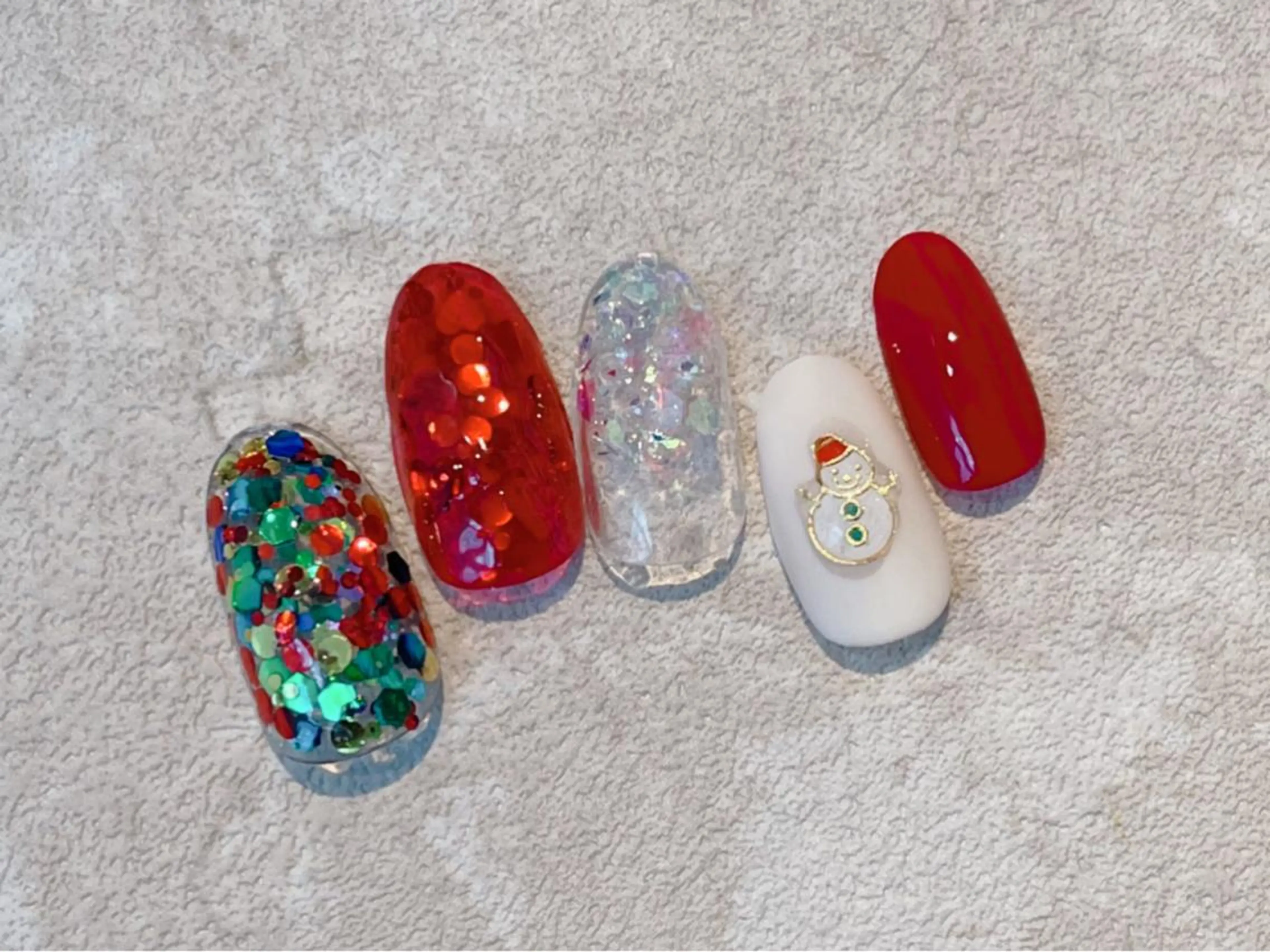 ネイル マットネイル 冬ネイル クリスマス ハンドネイル Nail Katoのネイルデザイン
