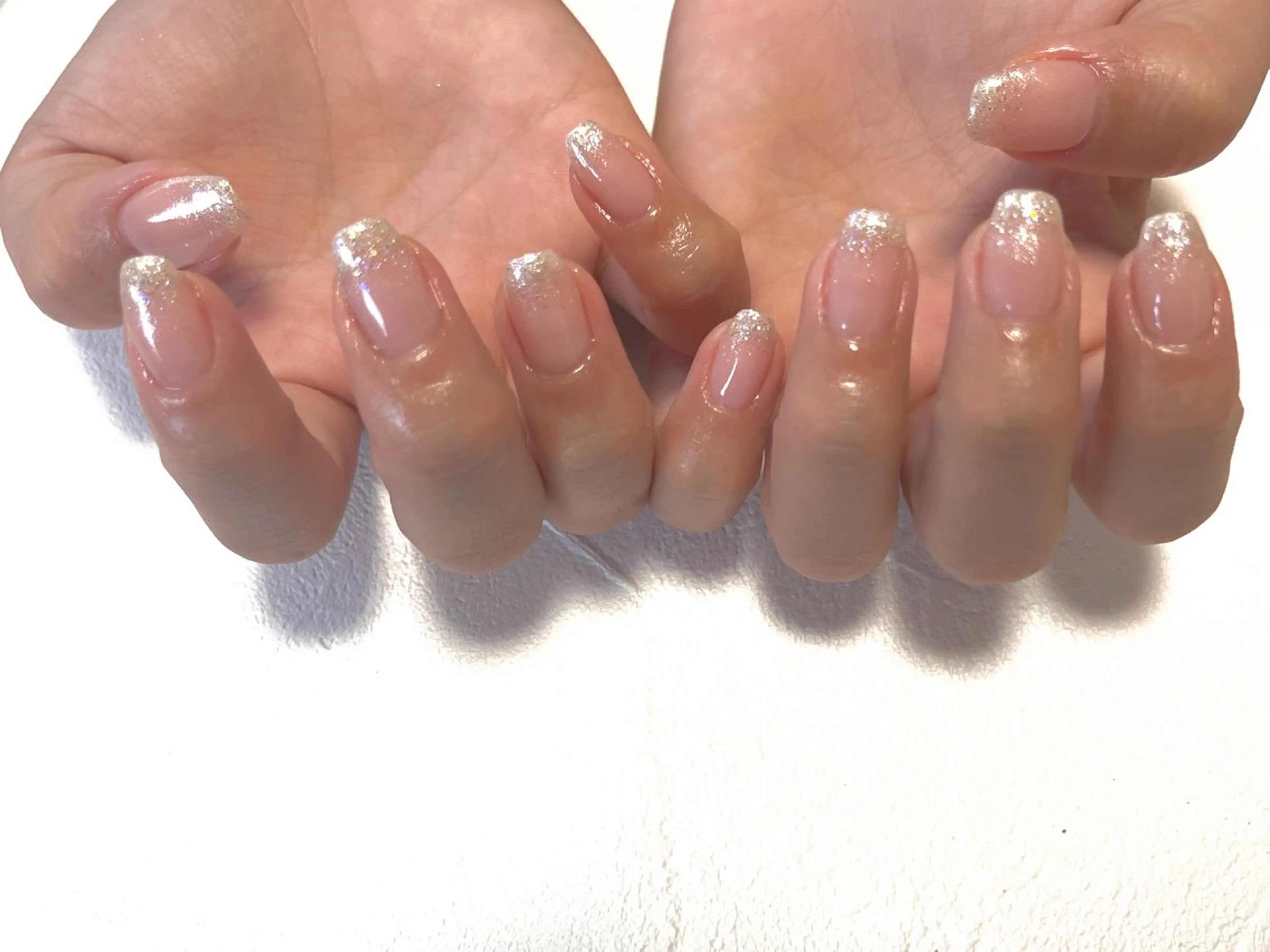 ネイル フラッシュネイル ジェルネイル グラデーション キラキラネイル ニュアンスネイル ハンドネイル tamu nail 　金町のネイルデザイン