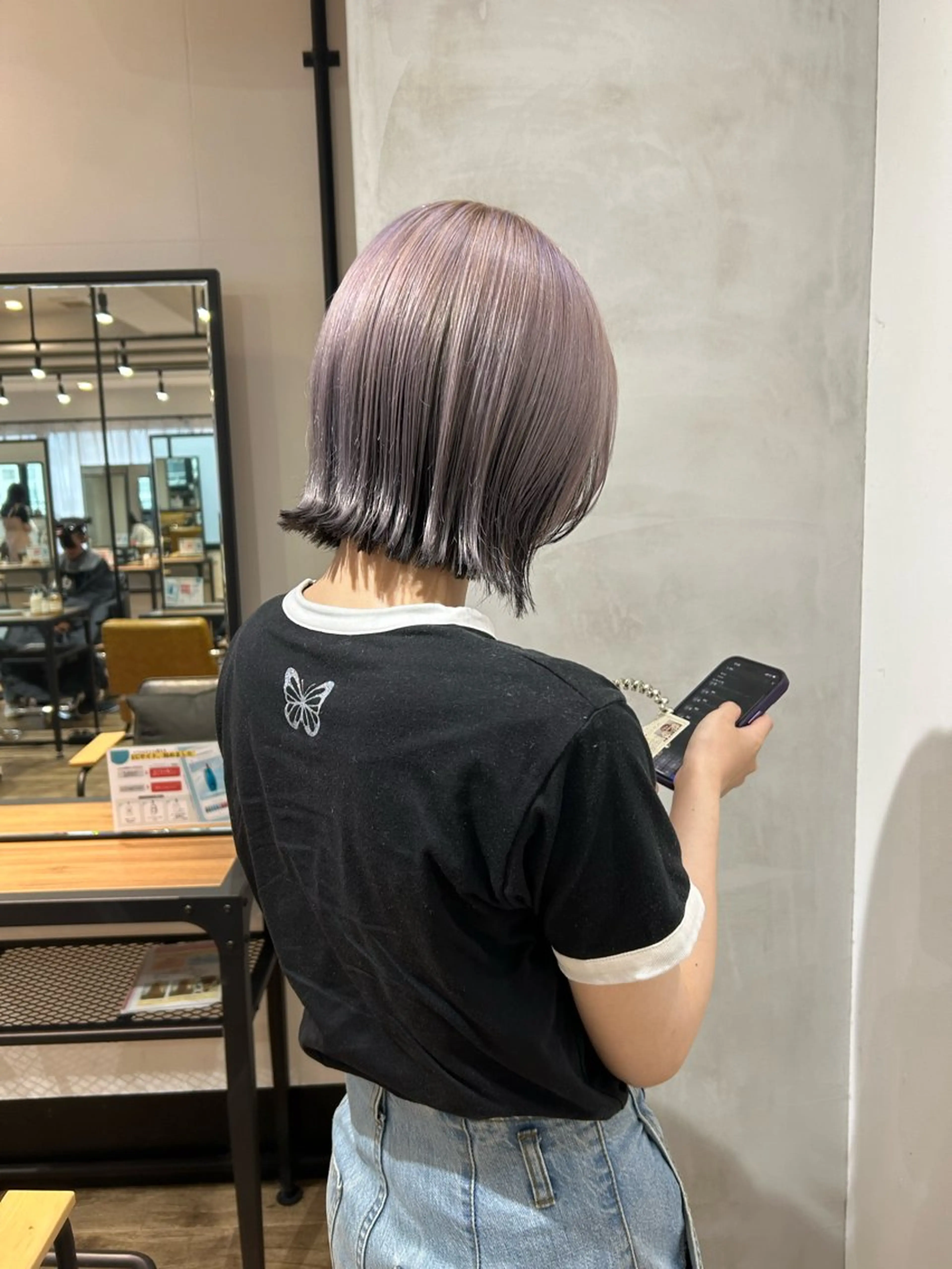 ロング カラー カット ヘアカラー トリートメント otoha✳︎ くすみカラーのヘアスタイル