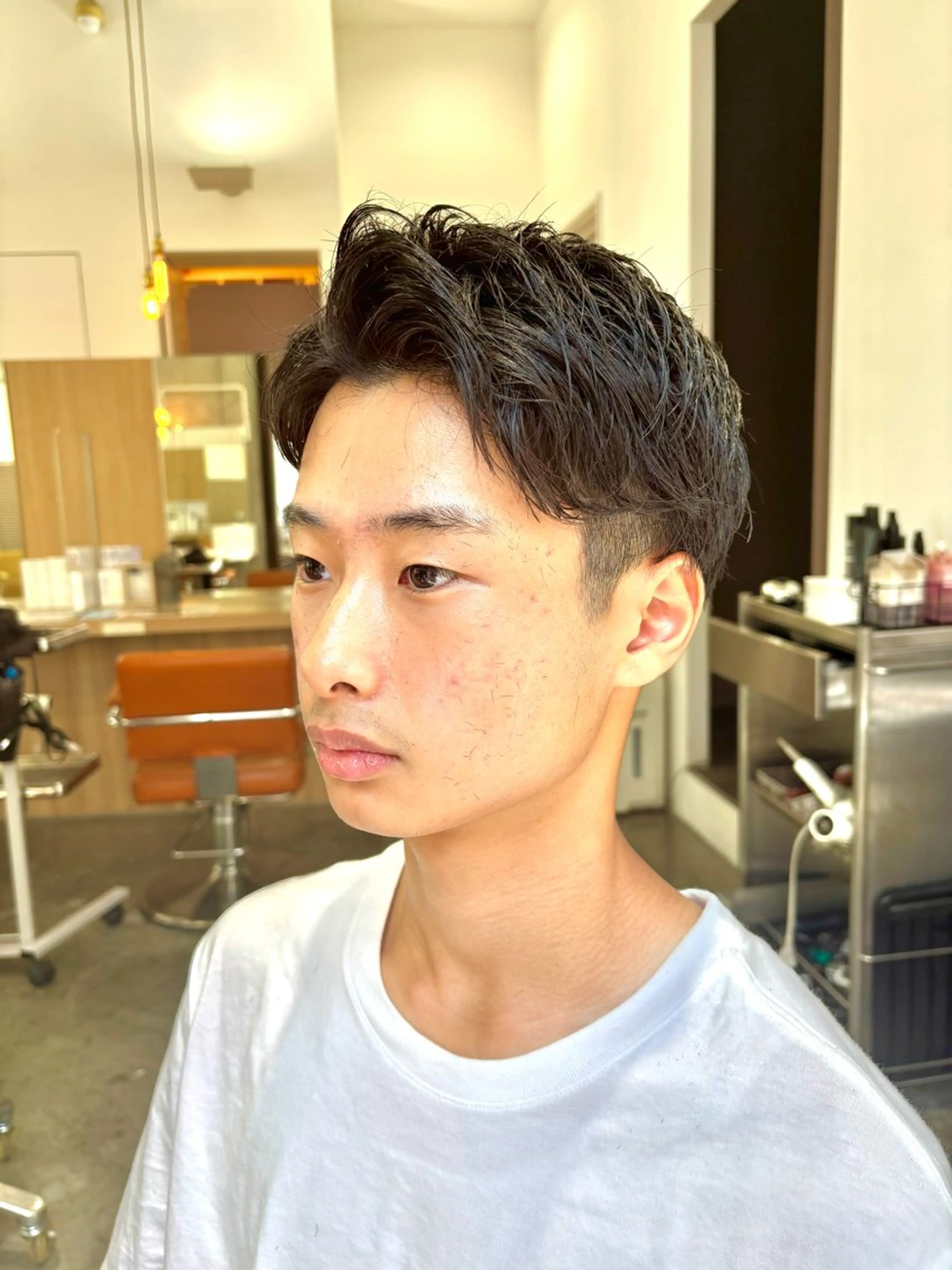 メンズ アップバング 刈り上げ カット egerie prime 井向幹滉のヘアスタイル