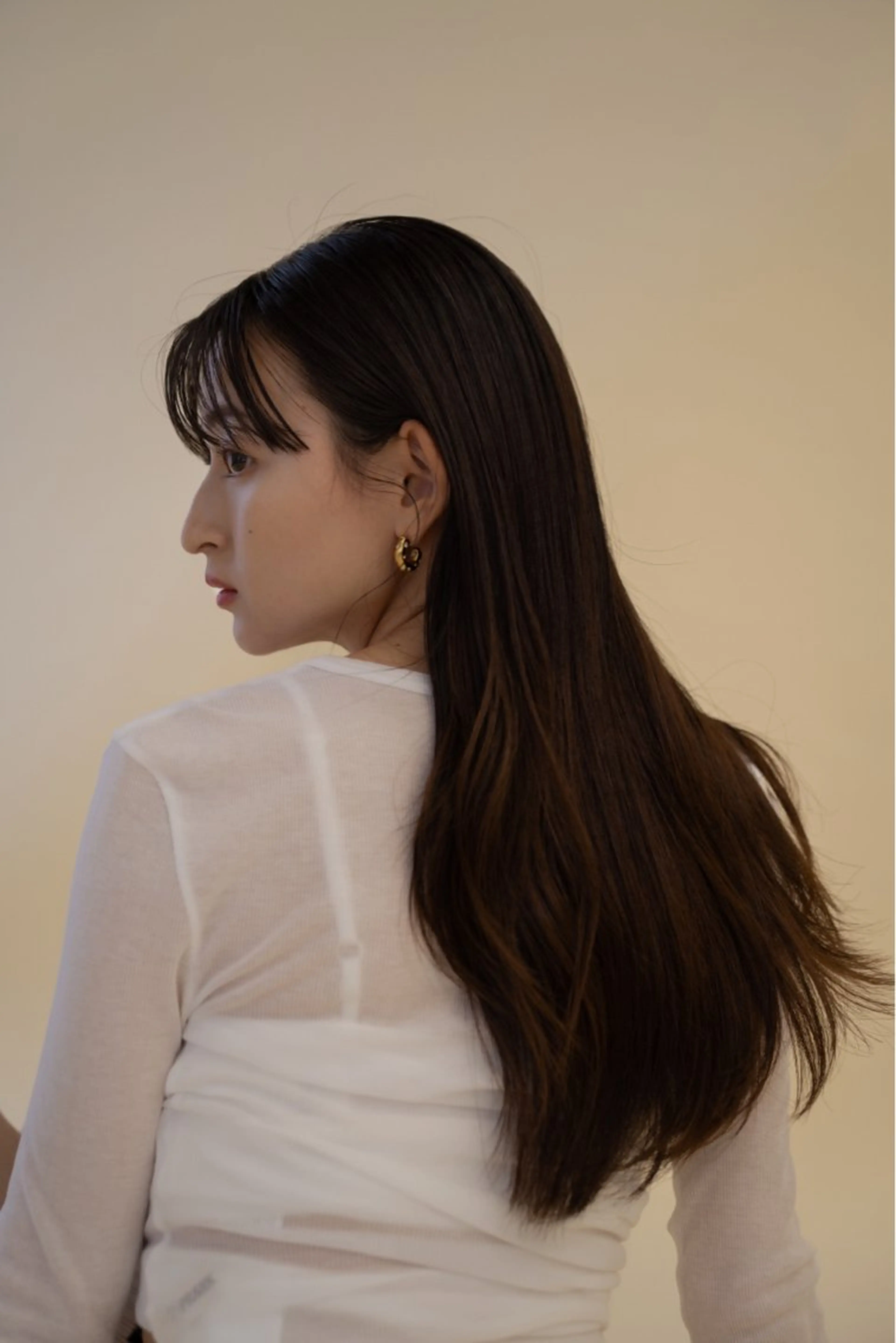 ロング カラー COA銀座所属・ブラウンカラー/ グレージュ 村上廉のヘアスタイル