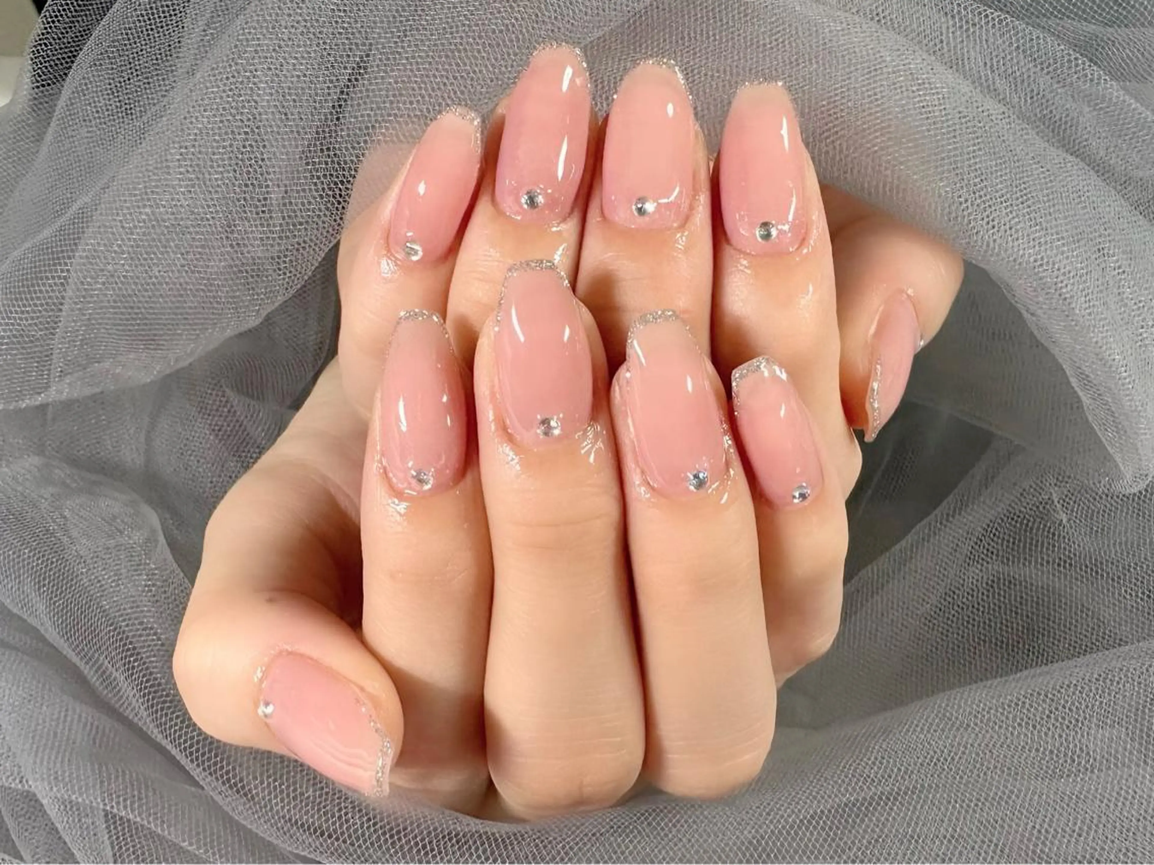 ネイル ラメ(グリッター) ピンク ハンドネイル KURELLY所属・Nail Salon KURELLYのネイルデザイン