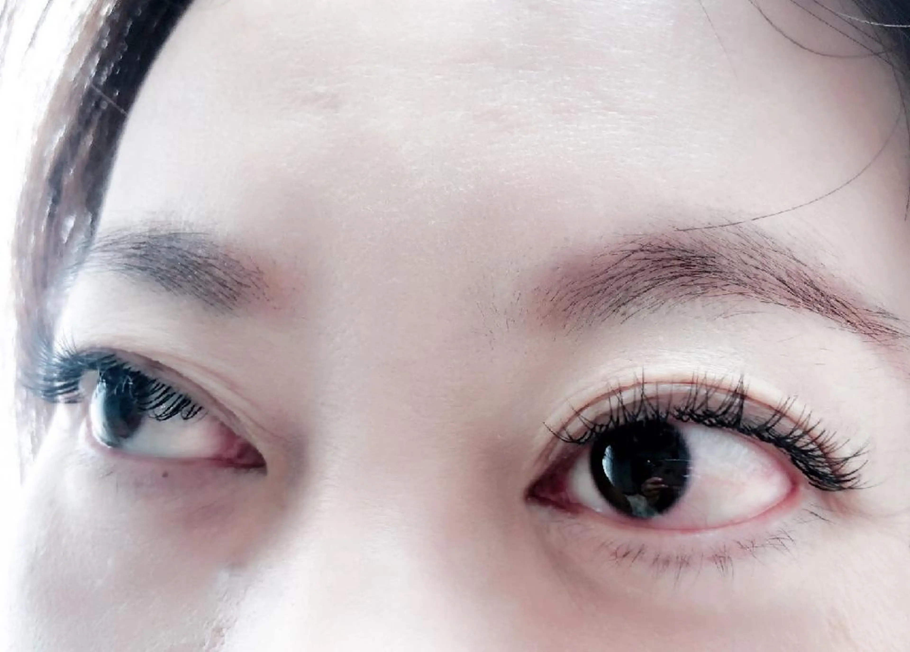 マツエク・マツパ 付け放題 キュート フラットラッシュ 下まつげエクステ 一重×まつ毛パーマ 吉岡 ゆうなのマツエク・マツパデザイン