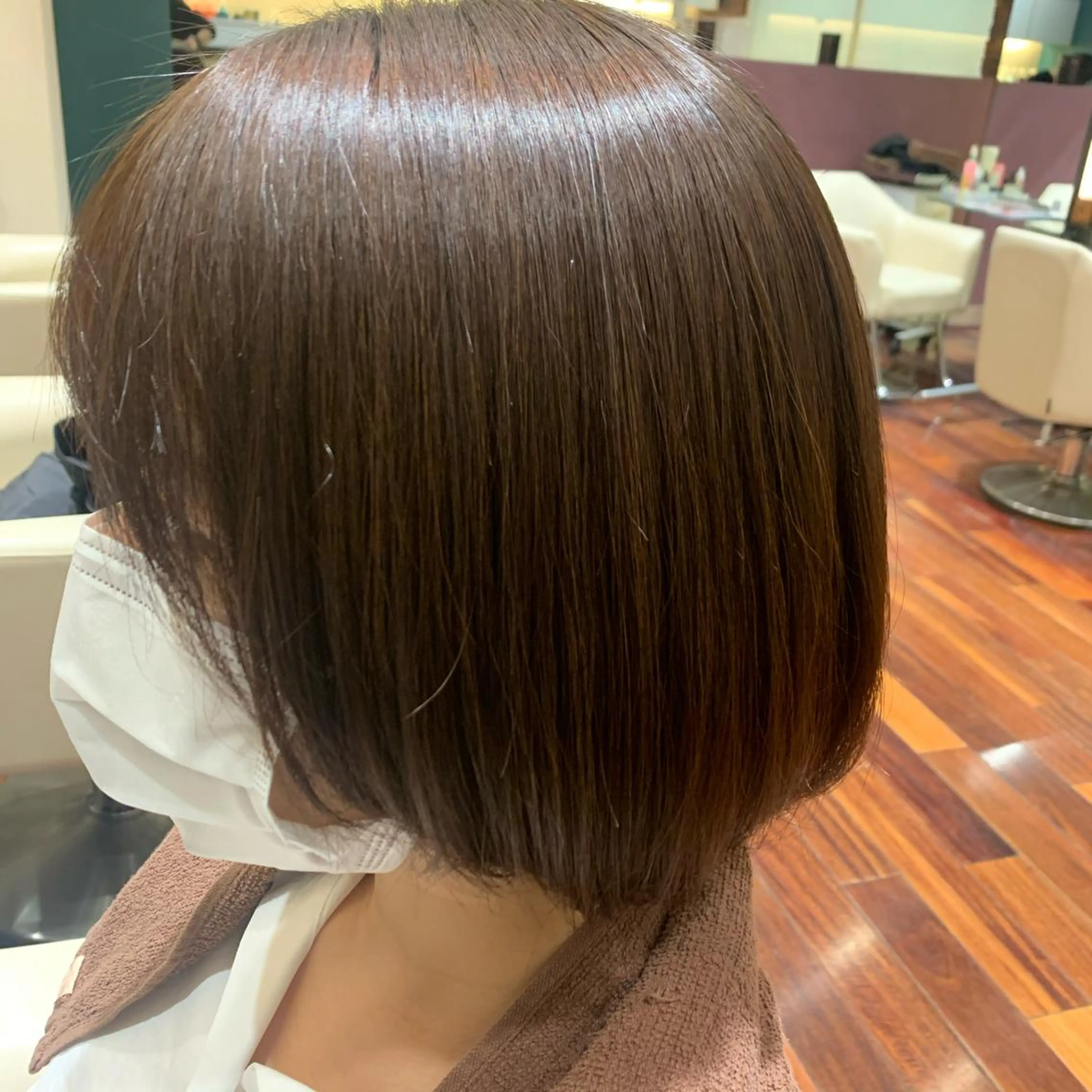 ミディアム 髪質改善/縮毛矯正 艶カラー/珠聡のヘアスタイル