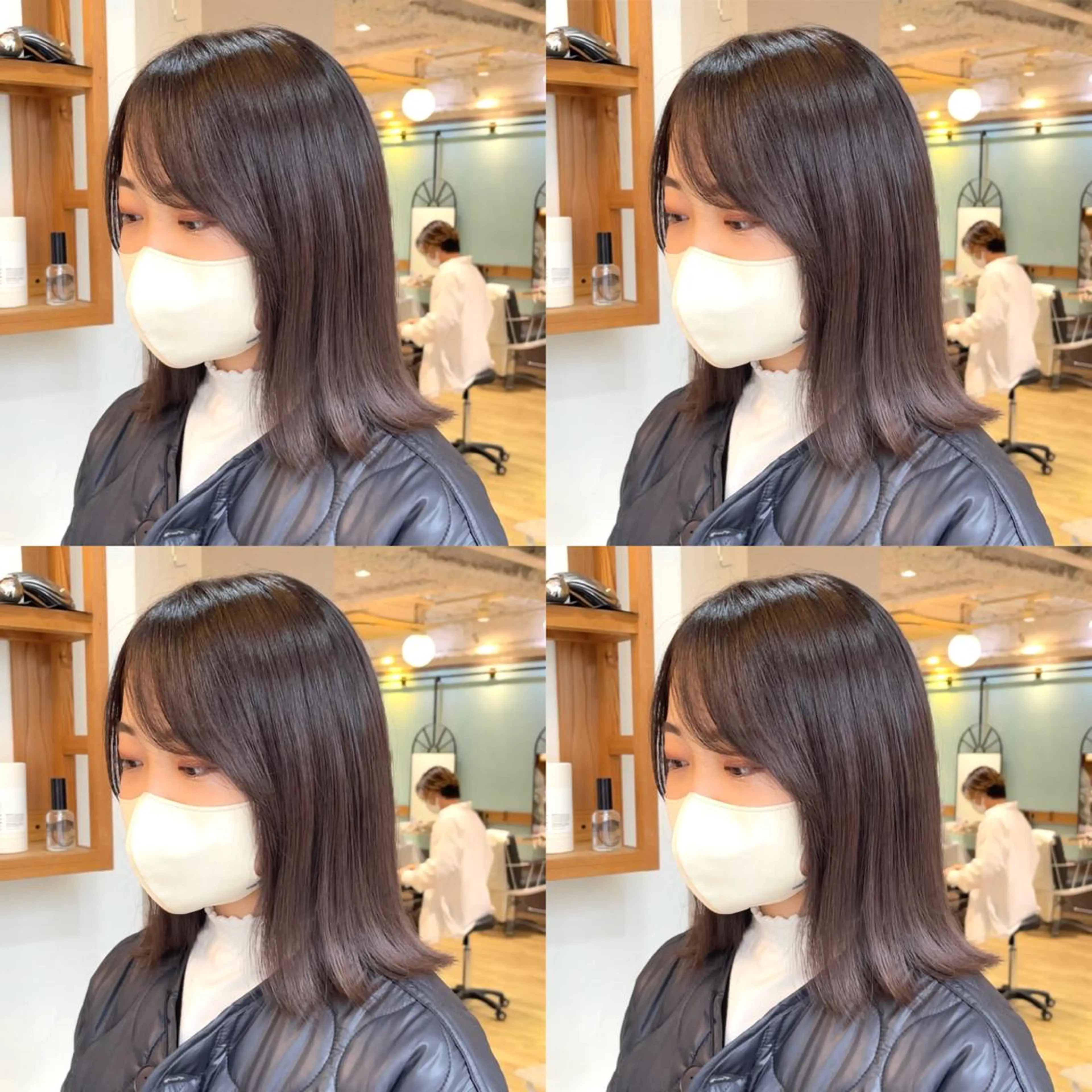 ミディアム カラー ブリーチ ケアブリーチ 透明感カラー イヤリングカラー グレージュ 大人可愛い透明感🌟 小顔・韓国髪🌟野中のヘアスタイル