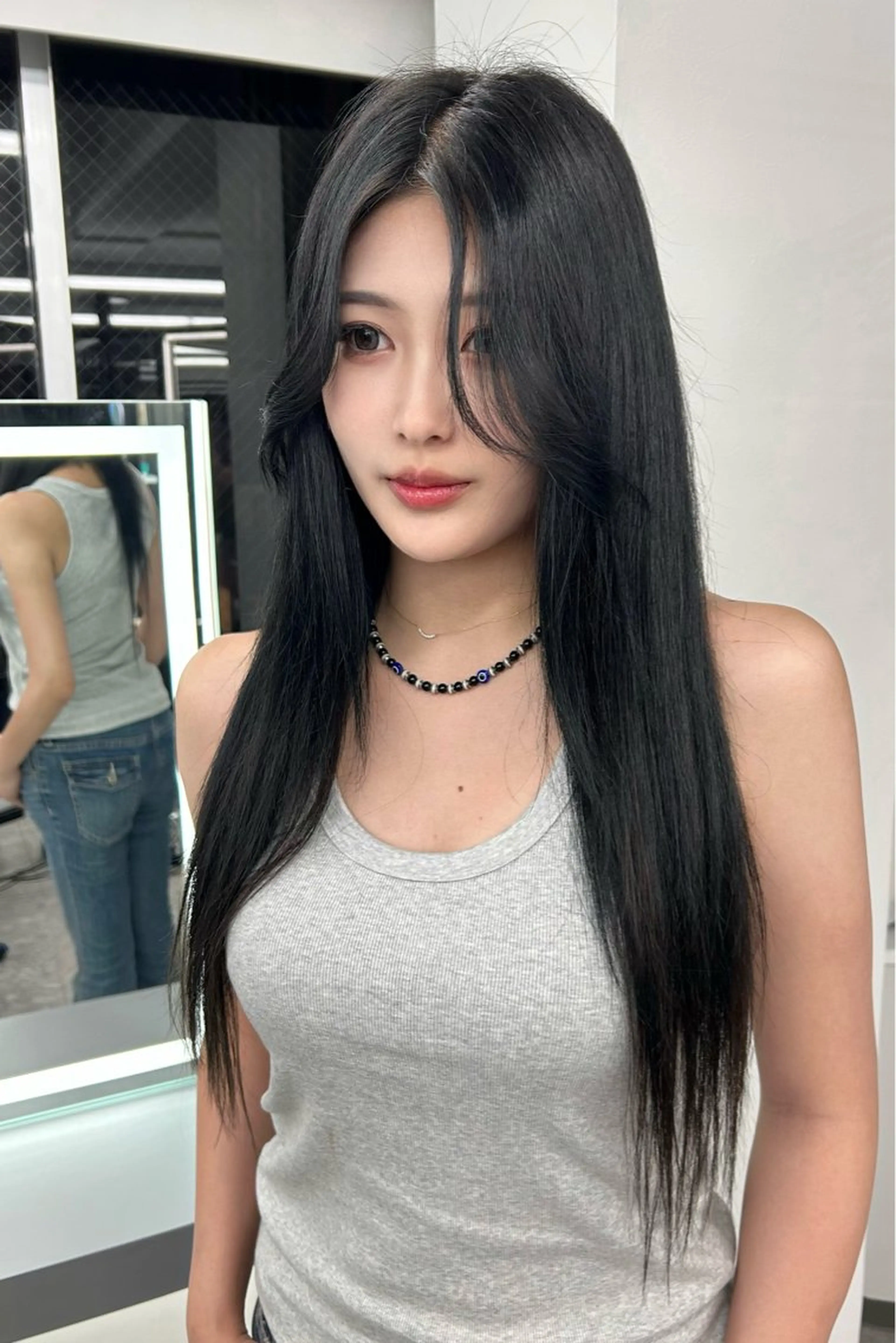 ロング カラー ヘアカラー エクステ LANDS所属・nanaka 🤍韓国ワンホンヘアのヘアスタイル