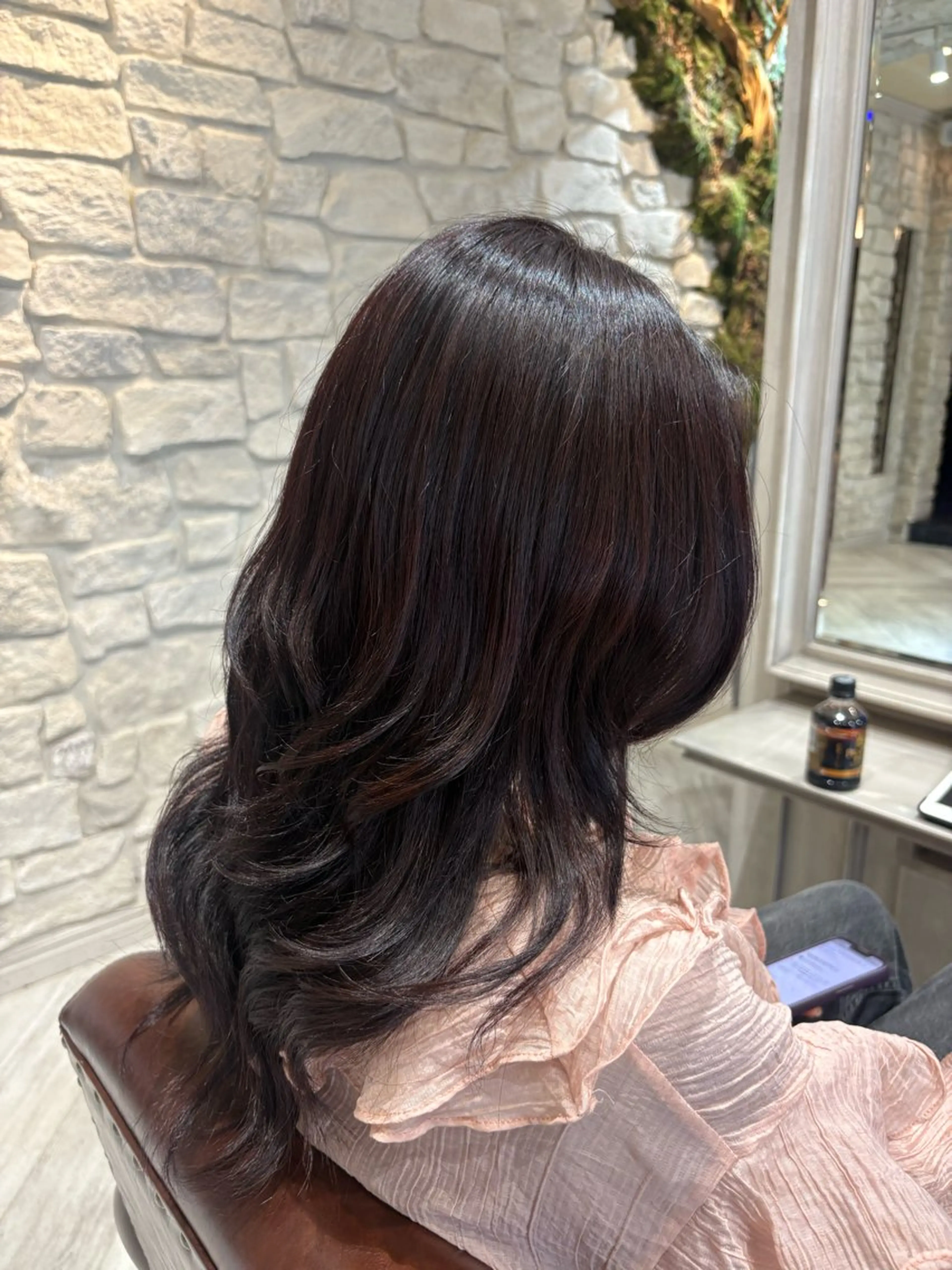 セミロング カラー レッドカラー 🫧大滝 いくみ🌿辻堂のヘアスタイル