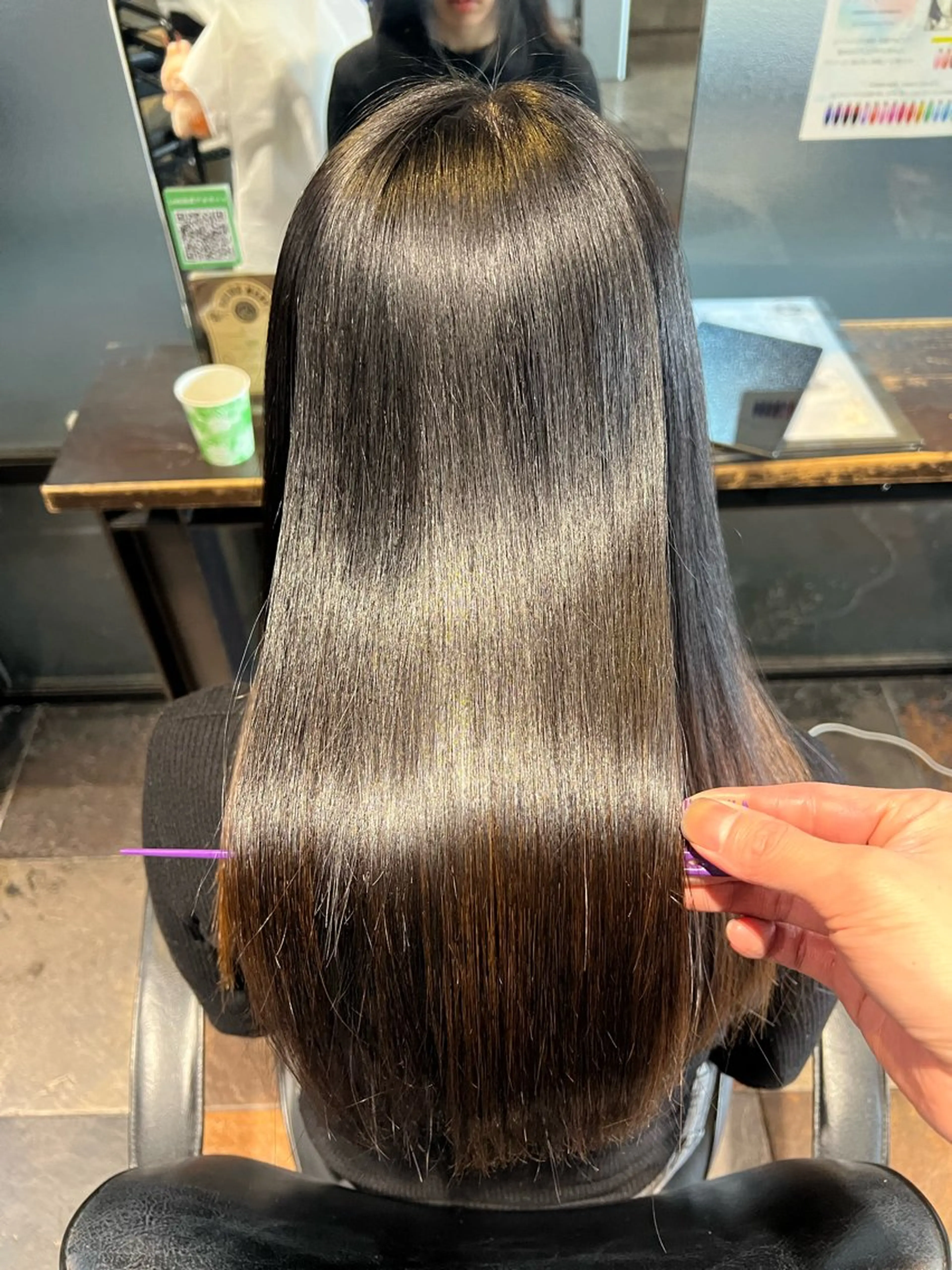 ロング カット 縮毛矯正 トリートメント 櫻井 睦樹のヘアスタイル