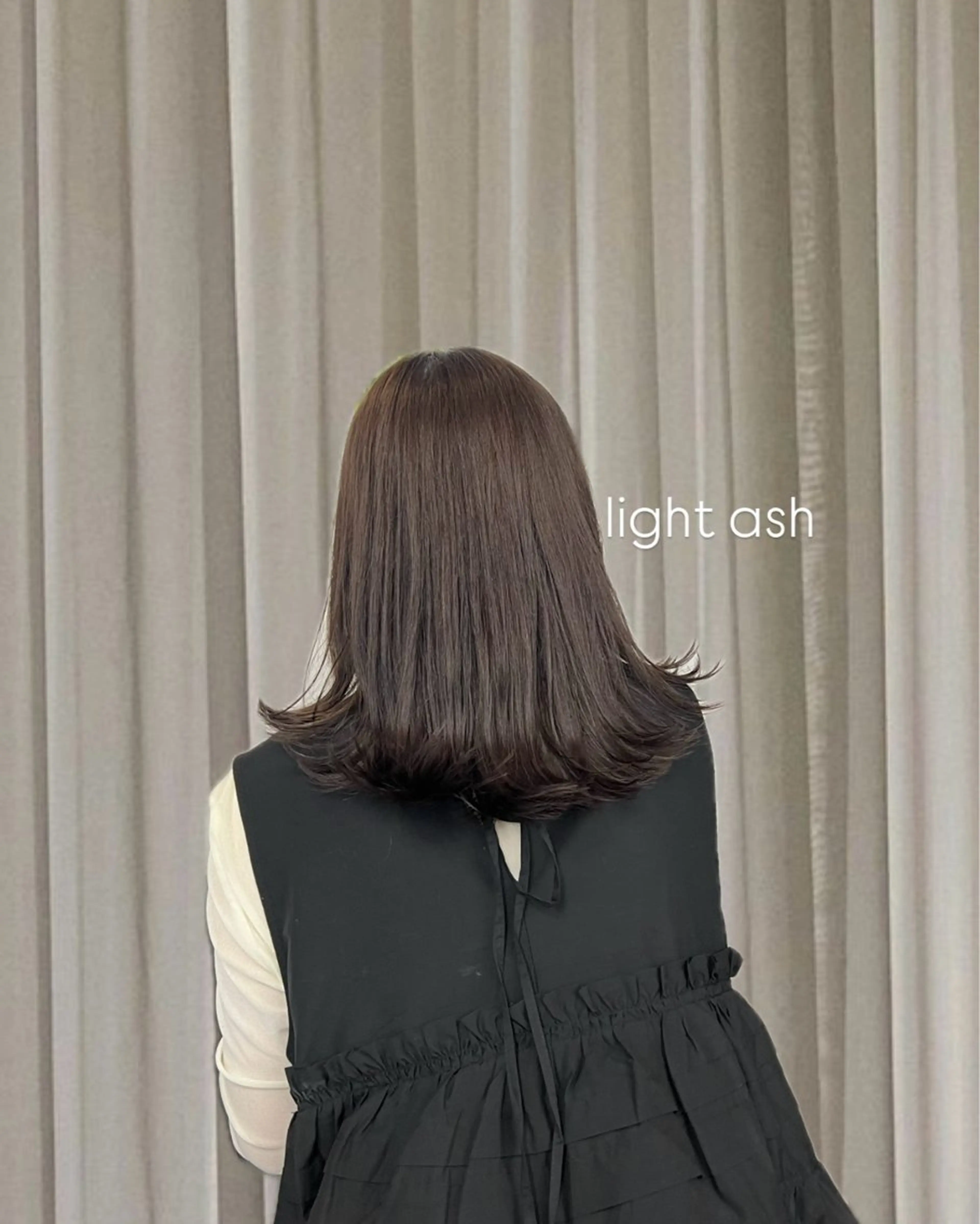 ミディアム カット ヘアカラー INORI|レイヤー |ハッシュカットのヘアスタイル