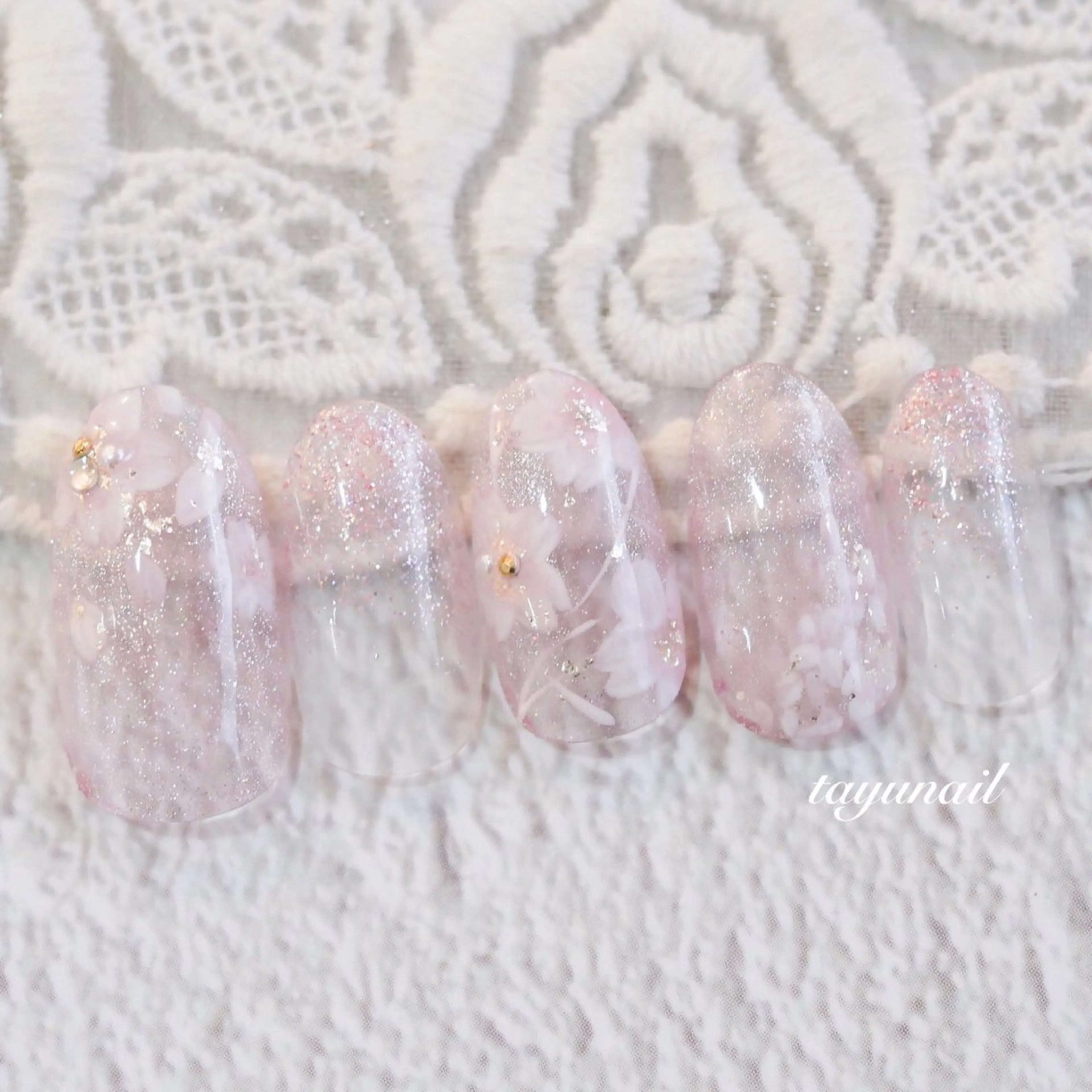 ネイル アートネイル ジェルネイル パラジェル 春ネイル ネイルサロン・ネイルスクール　たゆnail所属・ネイルサロン 【たゆnail】のネイルデザイン