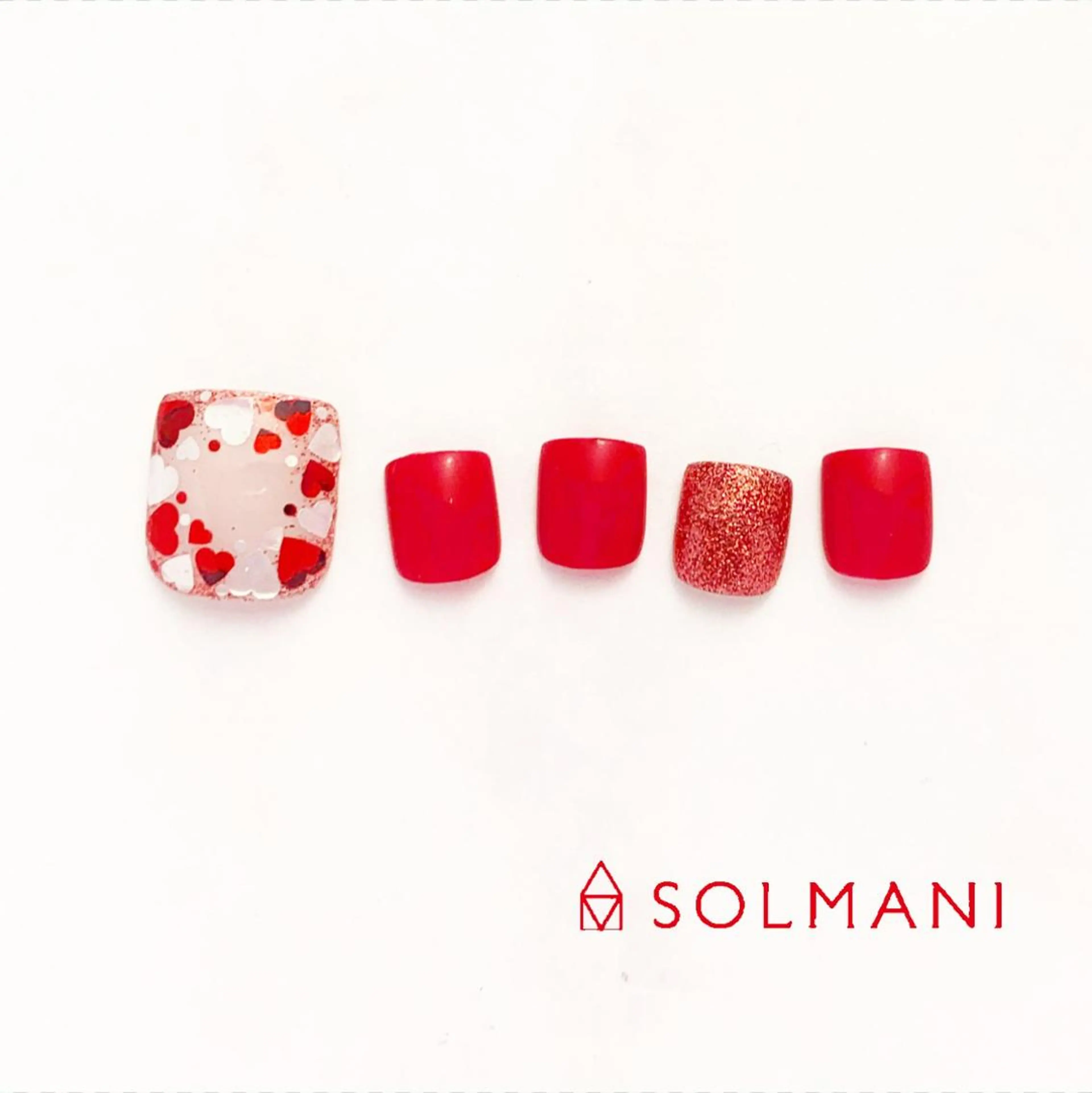 ネイル フットネイル ハート SOLMANI 予約担当のネイルデザイン