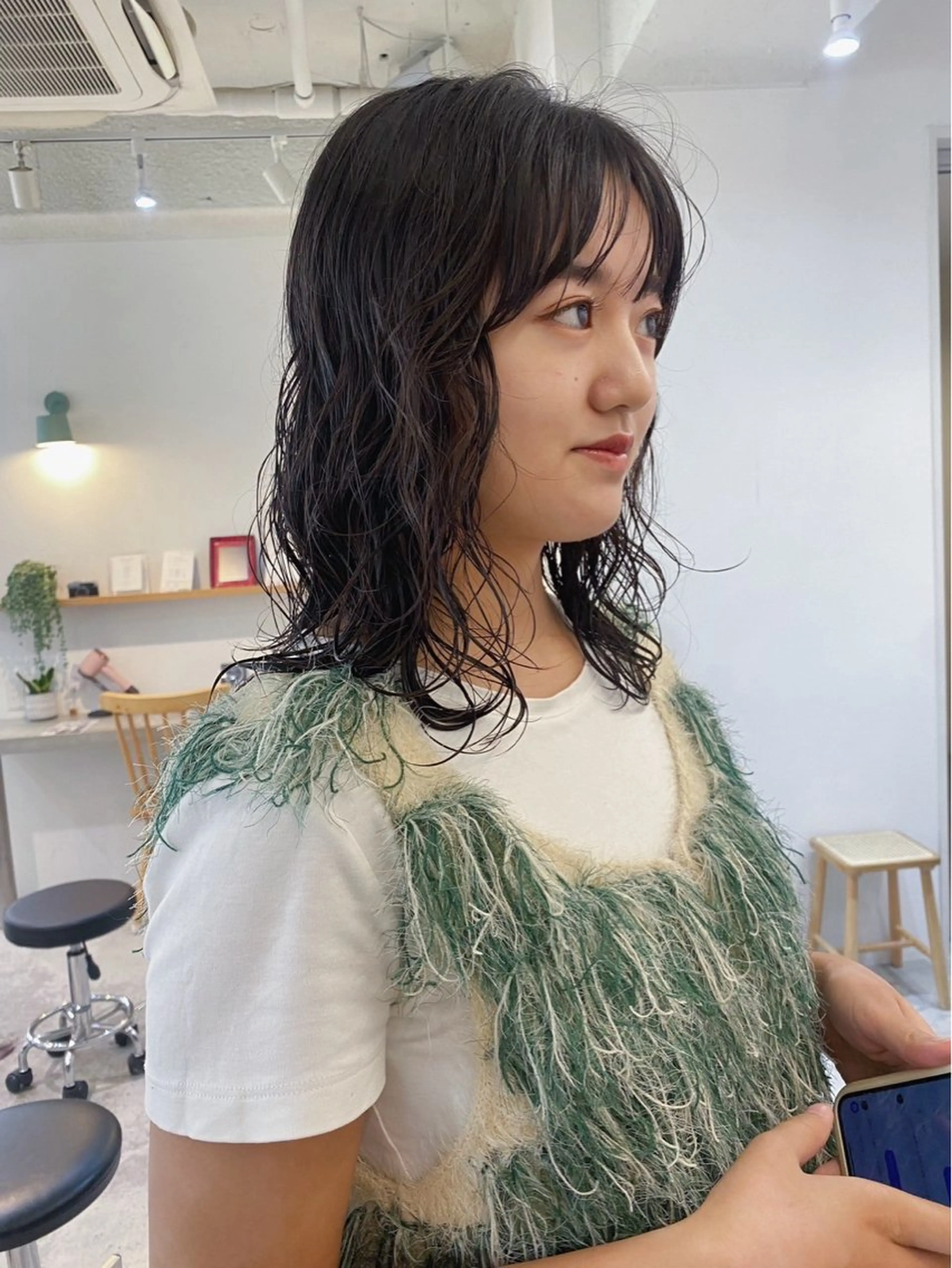ミディアム パーマ 鷲田 晴輝のヘアスタイル