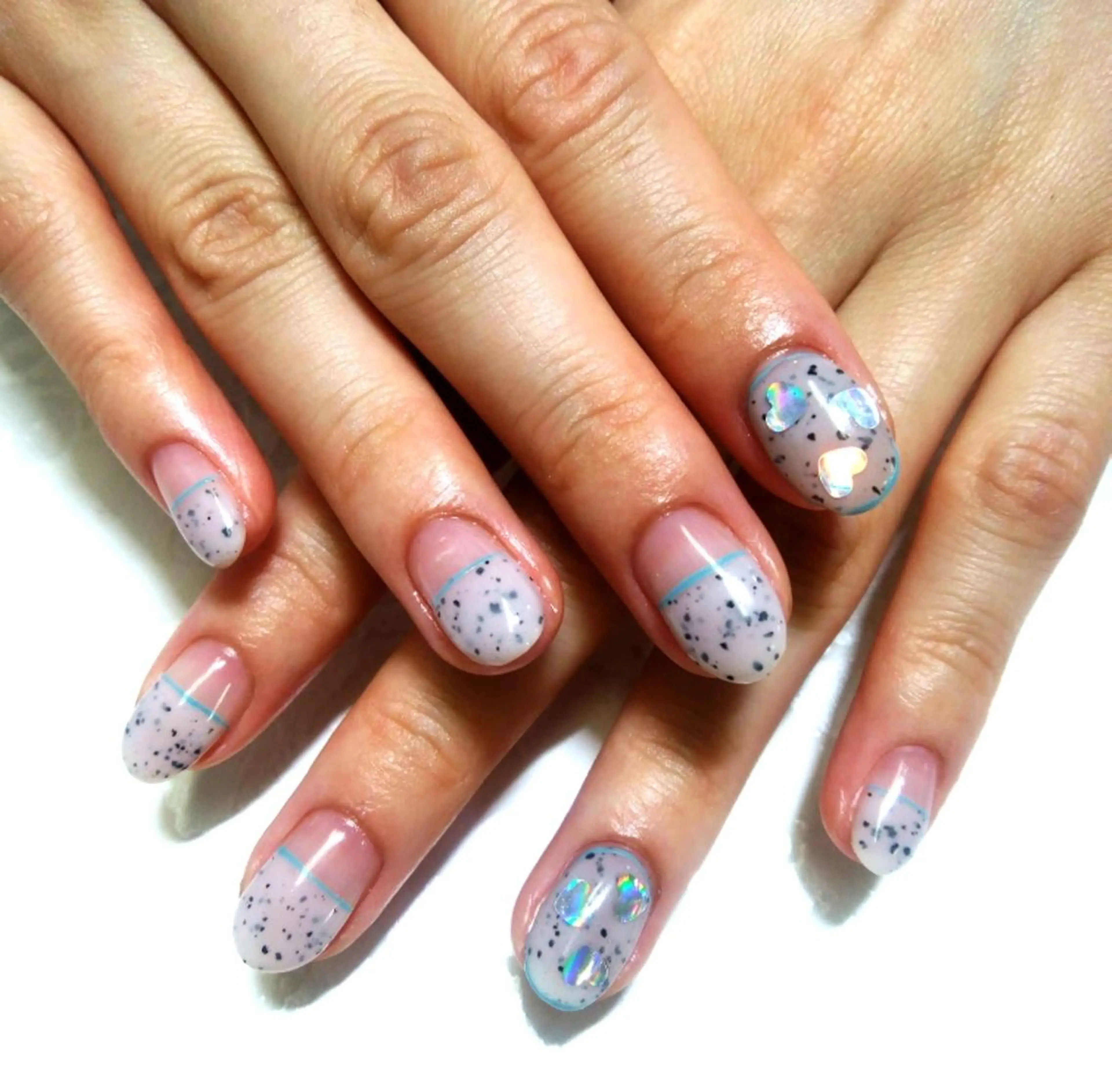 ネイル ブルー ジェルネイル ハンドネイル リラクゼーション＆ネイル仙殊~センジュ~所属・senju 　のネイルデザイン