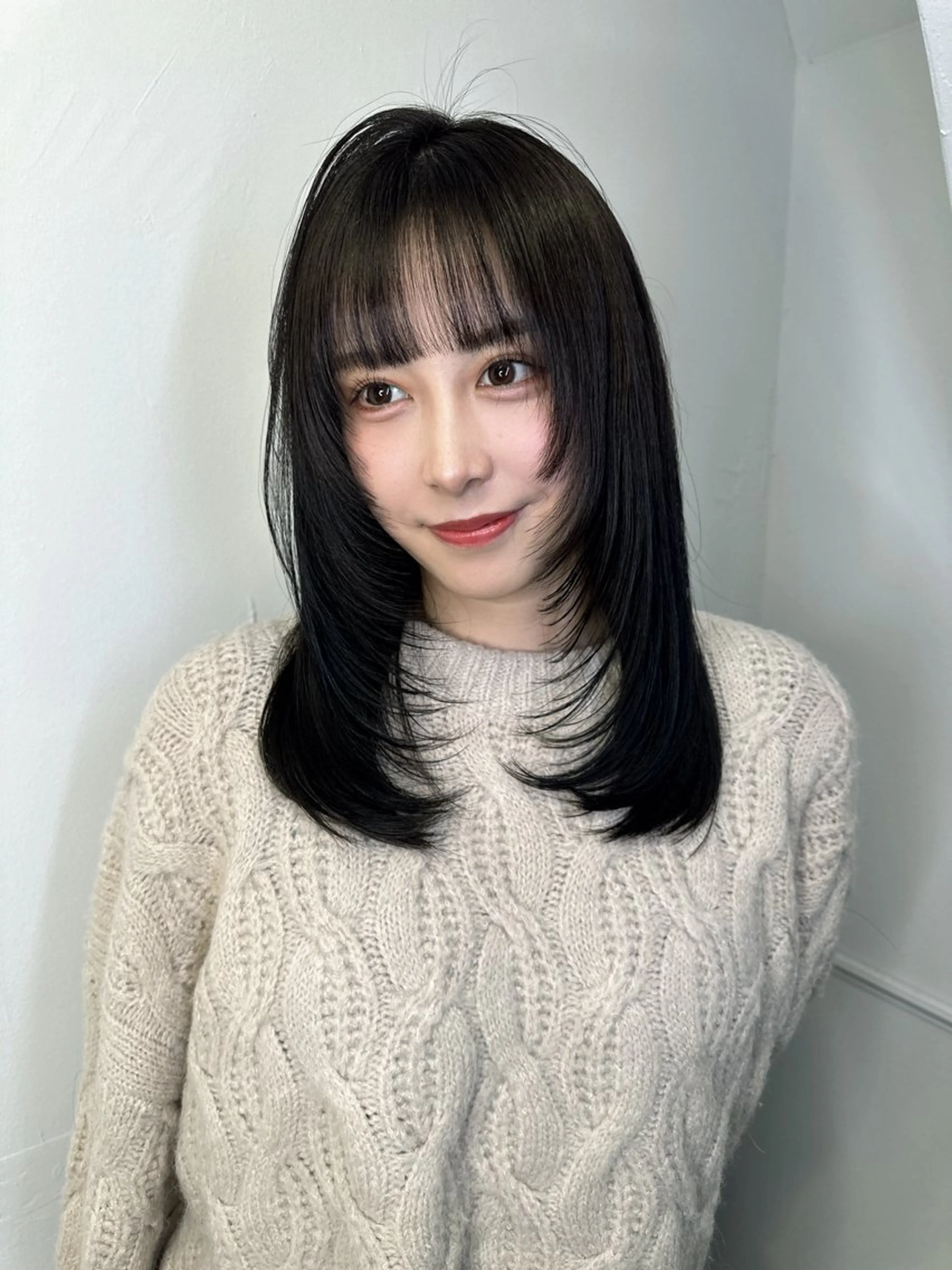 ミディアム カラー カット ヘアカラー トリートメント ワンホンヘア ケラチン/Kaitoのヘアスタイル