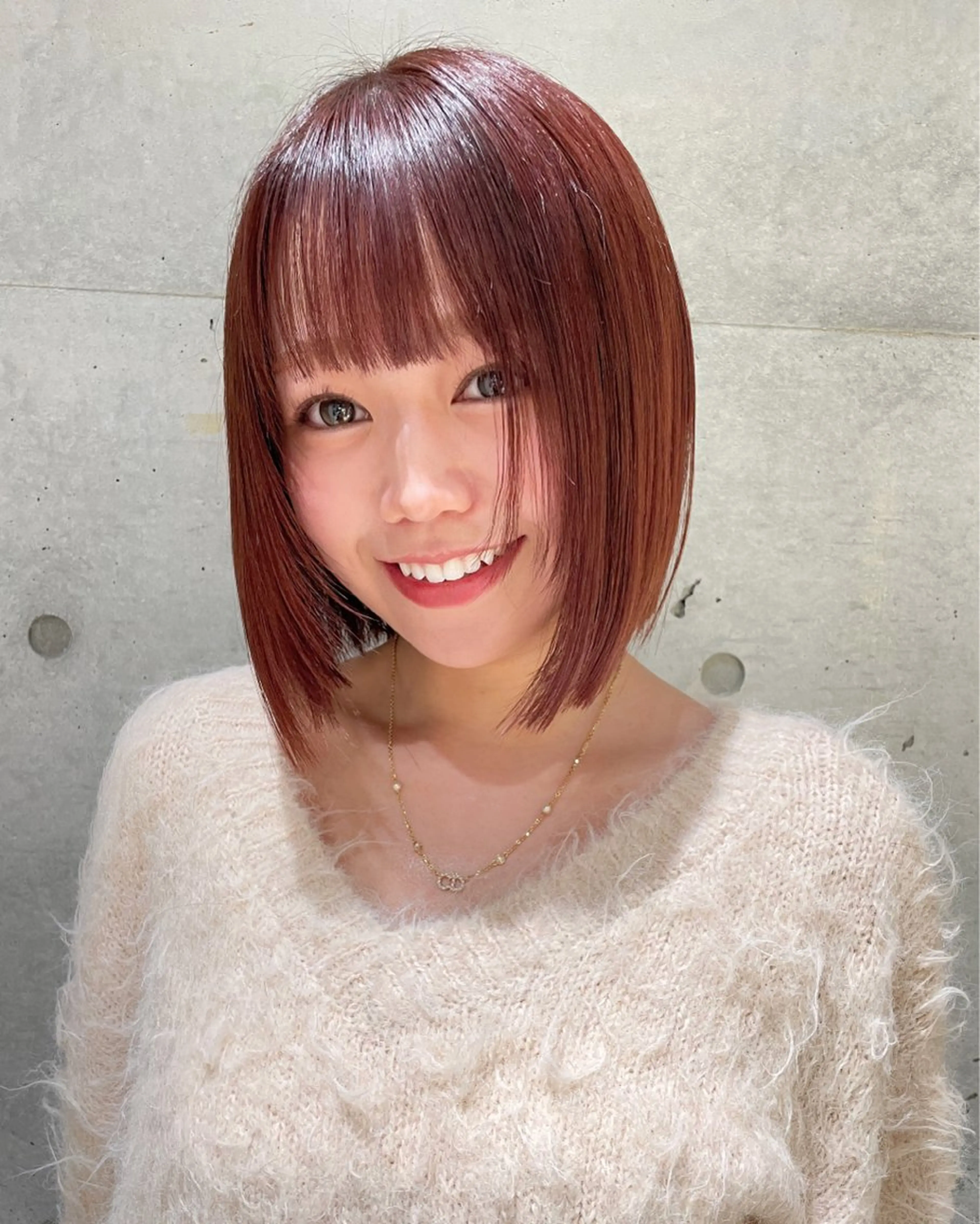 ミディアム まいか🤎髪質改善 ミルクティーボブ🎀のヘアスタイル