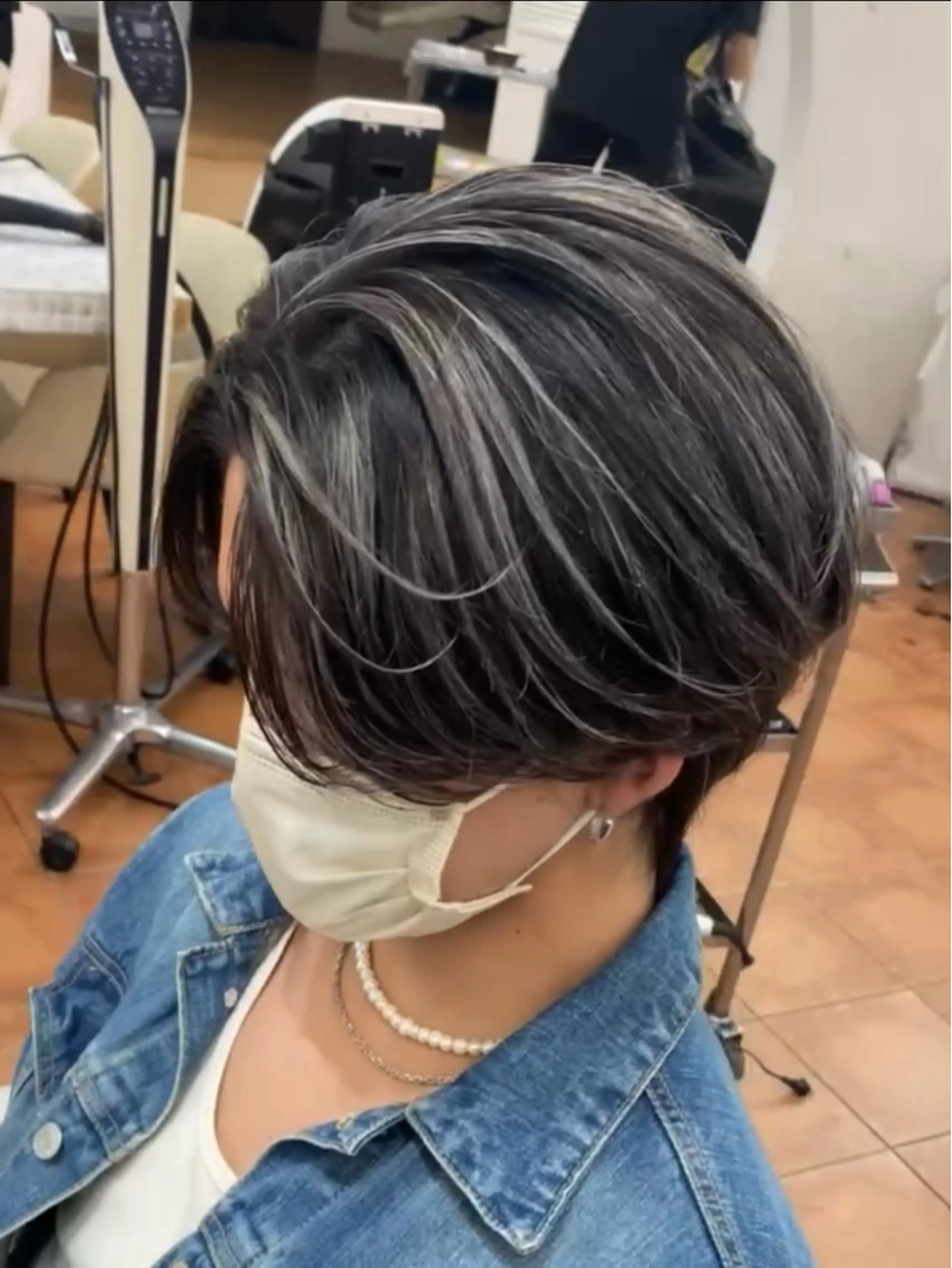 カラー メンズ メンズメッシュ メッシュ シルバー メンズ/メッシュ ‪‪/セット/aoiのヘアスタイル