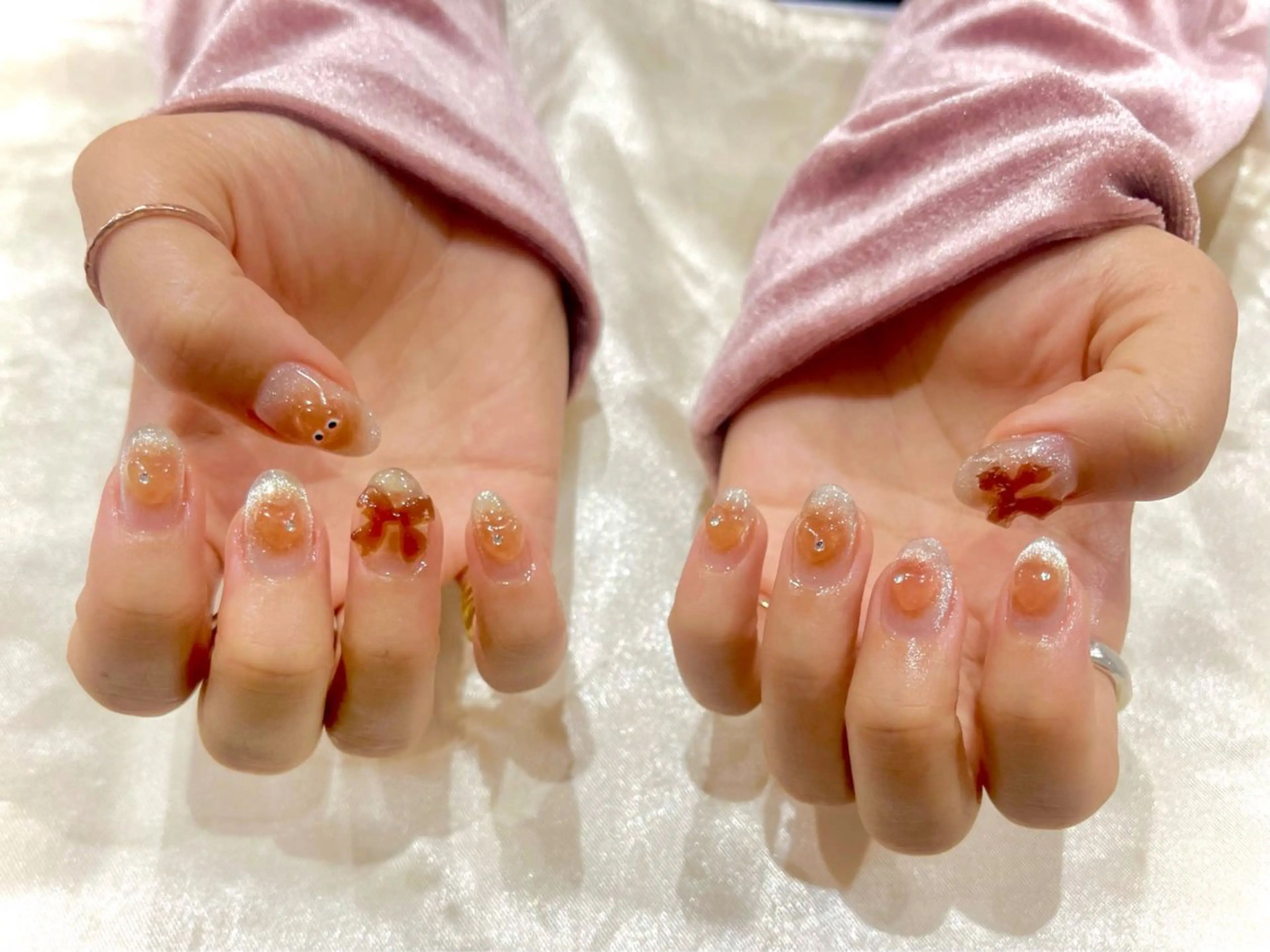 ネイル ブラウン ハンドネイル Nail salon Cielel⟡Ayaのネイルデザイン