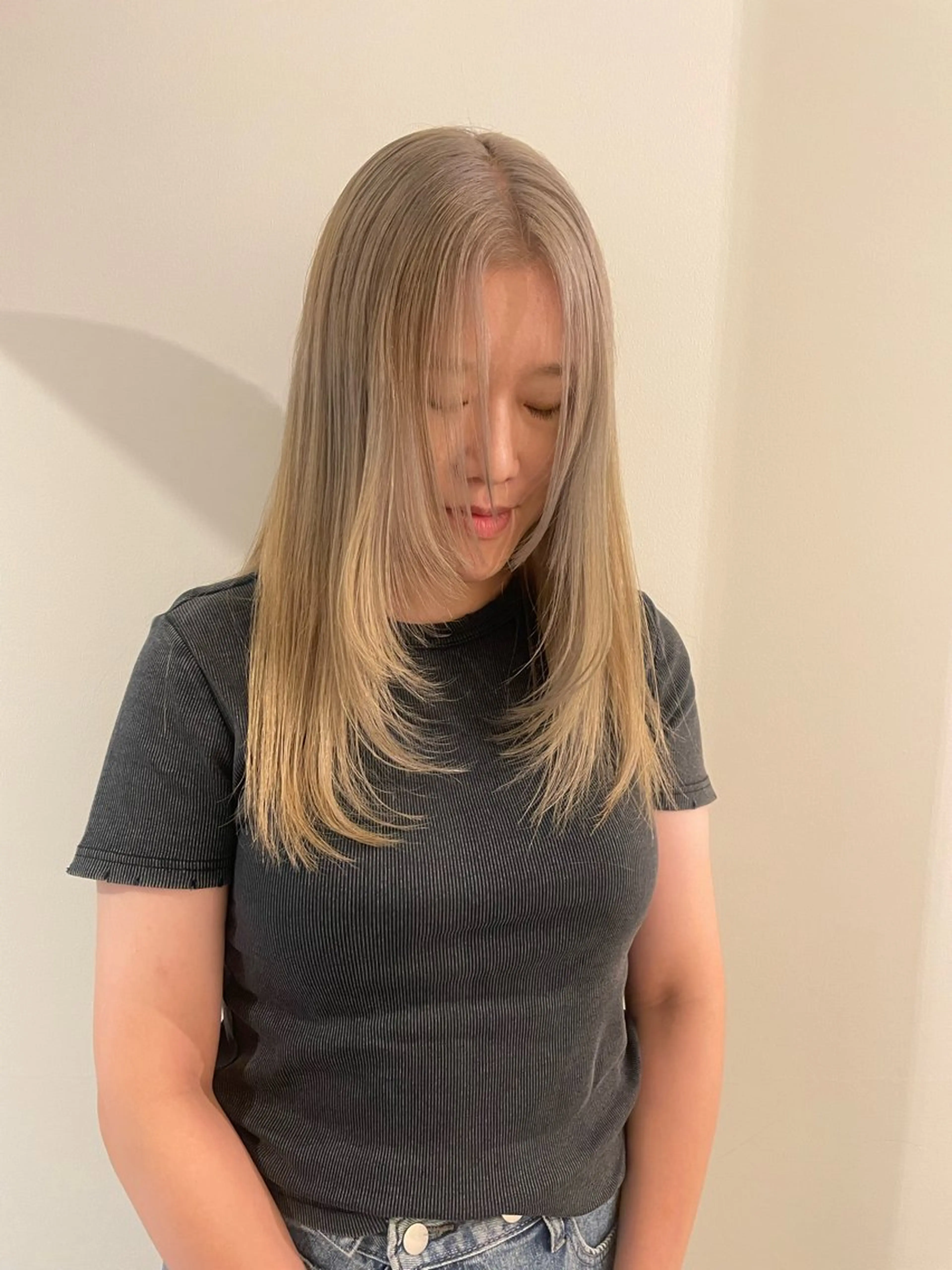 ロング カラー デザインカット カット ヘッドスパ 渋谷 留菜のヘアスタイル