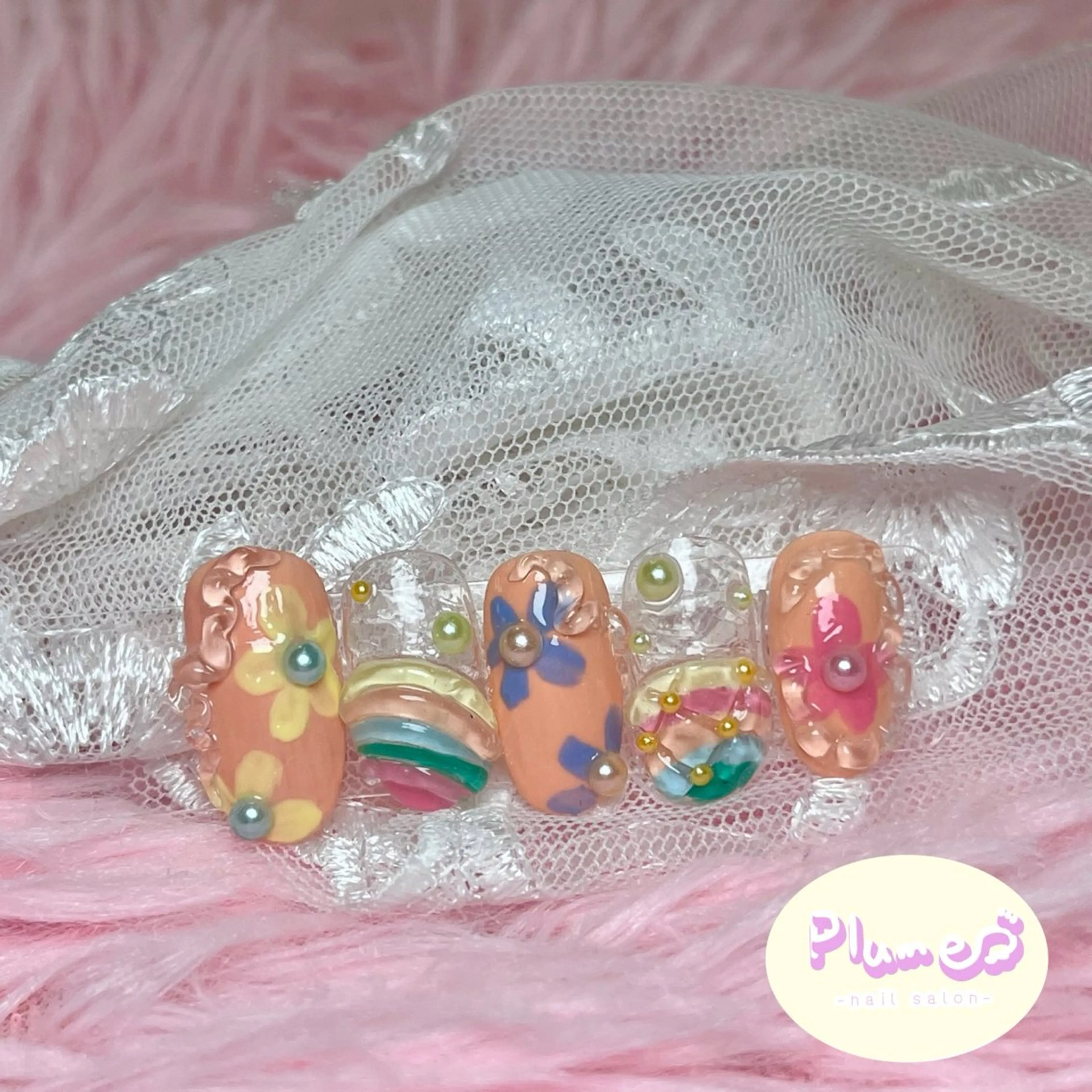 ネイル ハンドネイル plume nail ☆韓国ネイルのネイルデザイン