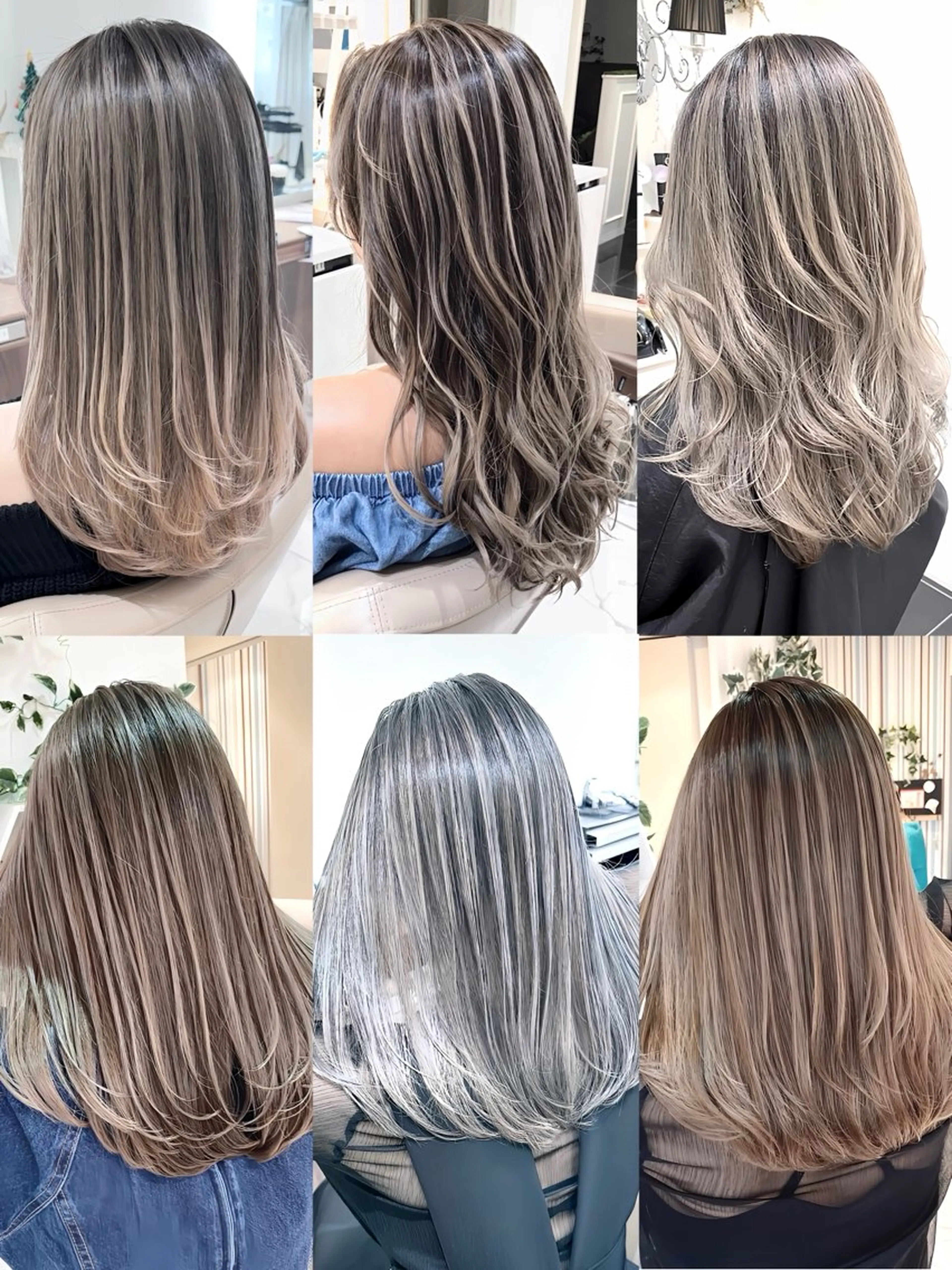 セミロング カラー バレイヤージュ 髪質改善 レイヤーカット カット ヘアカラー トリートメント 山崎俊輔/髪質改善 /バレイヤージュのヘアスタイル