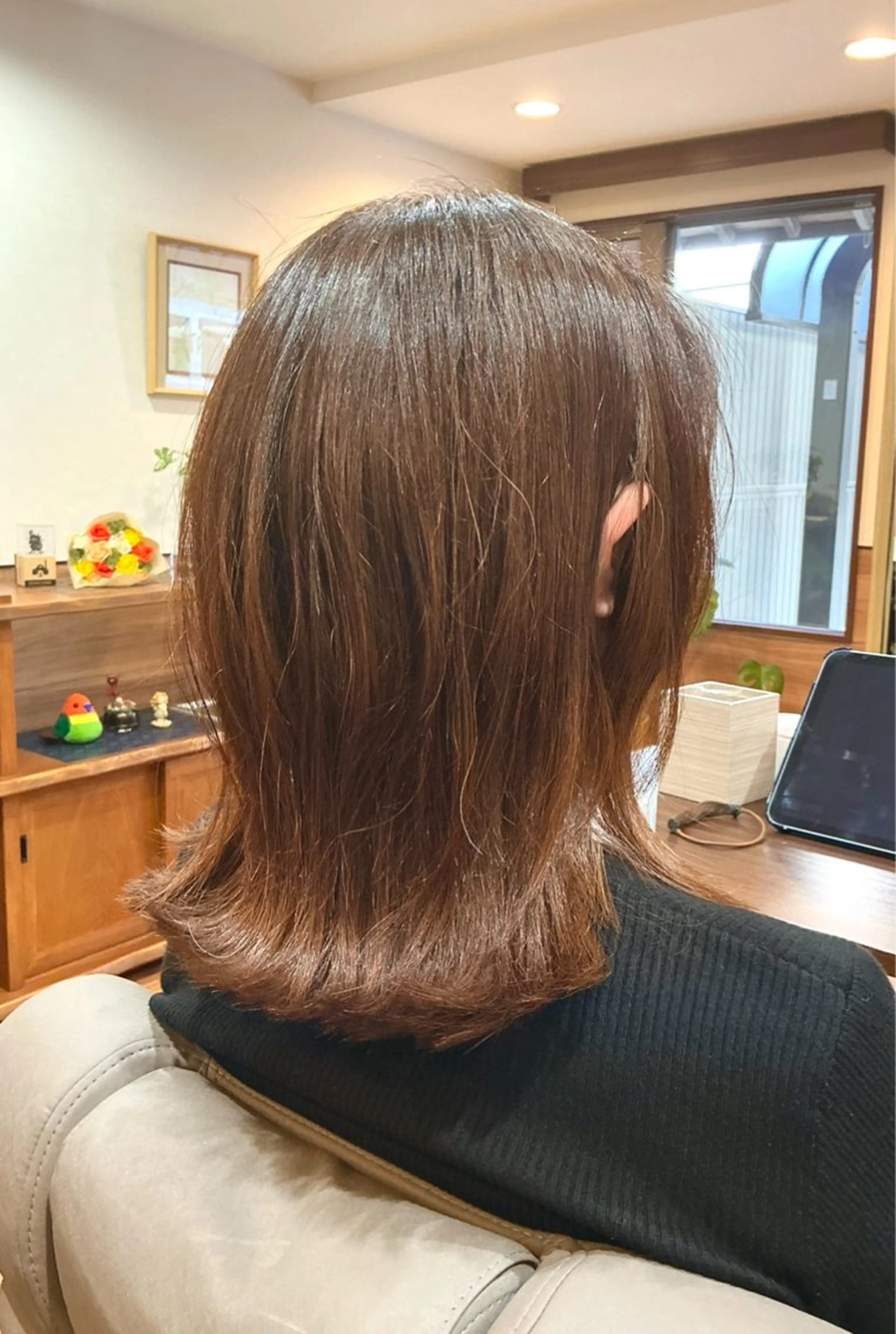 ミディアム カラー カット ヘアカラー トリートメント ヘッドスパ Annon プライベートサロンのヘアスタイル