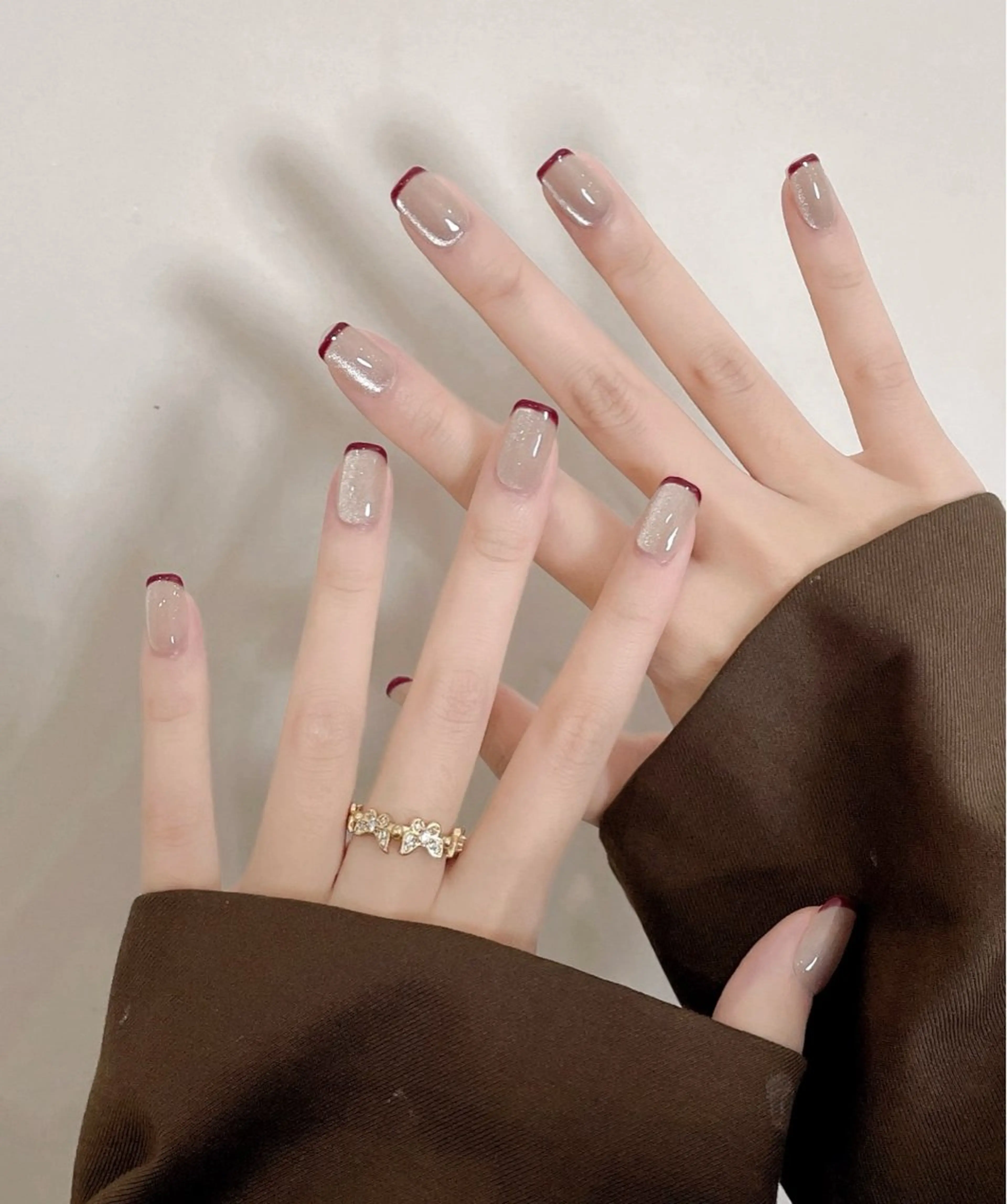 【ハンド】マグネットフレンチネイル¥6980の写真