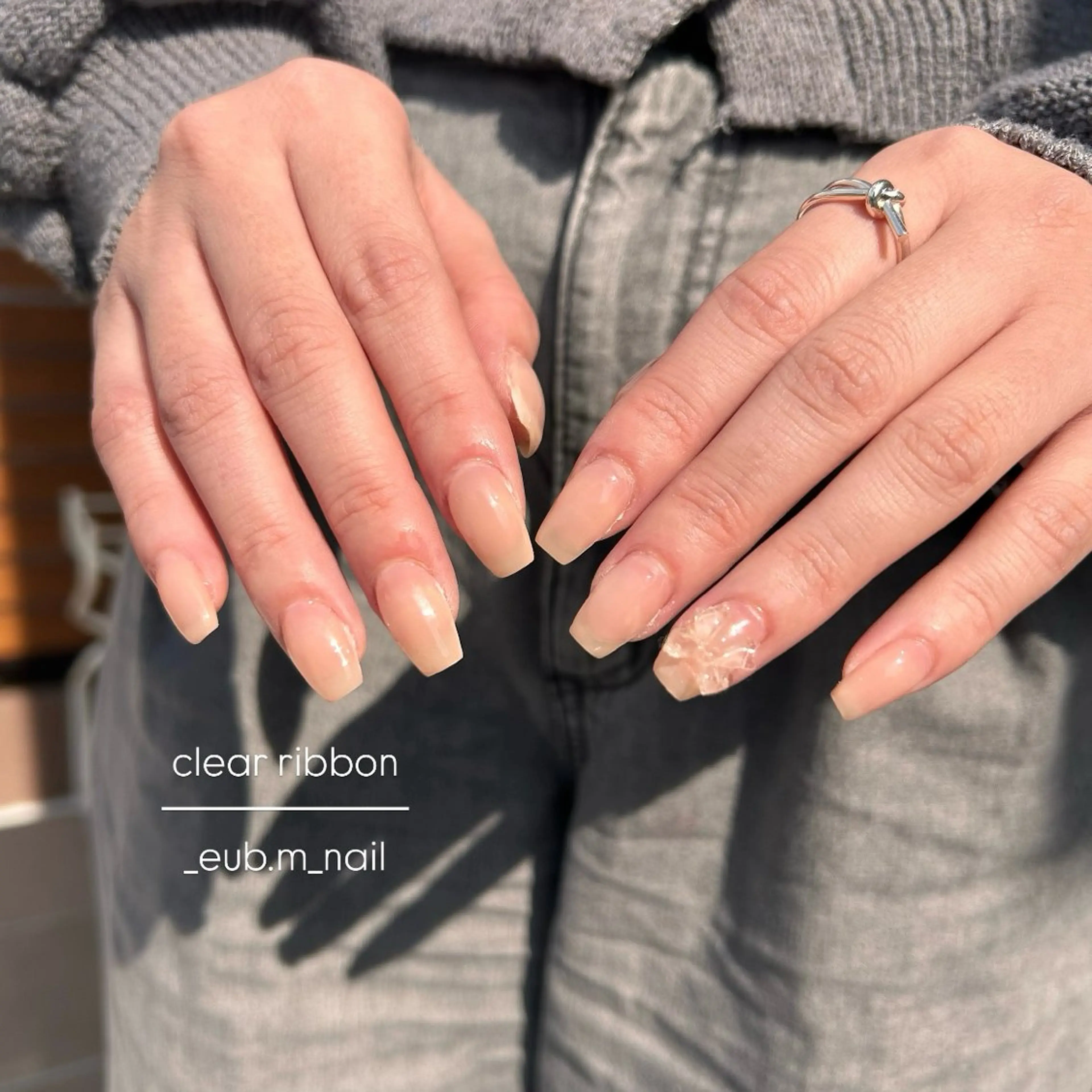 ネイル ピンク ピンクベージュ ハンドネイル 深夜ネイルサロン eub.m_nailのネイルデザイン