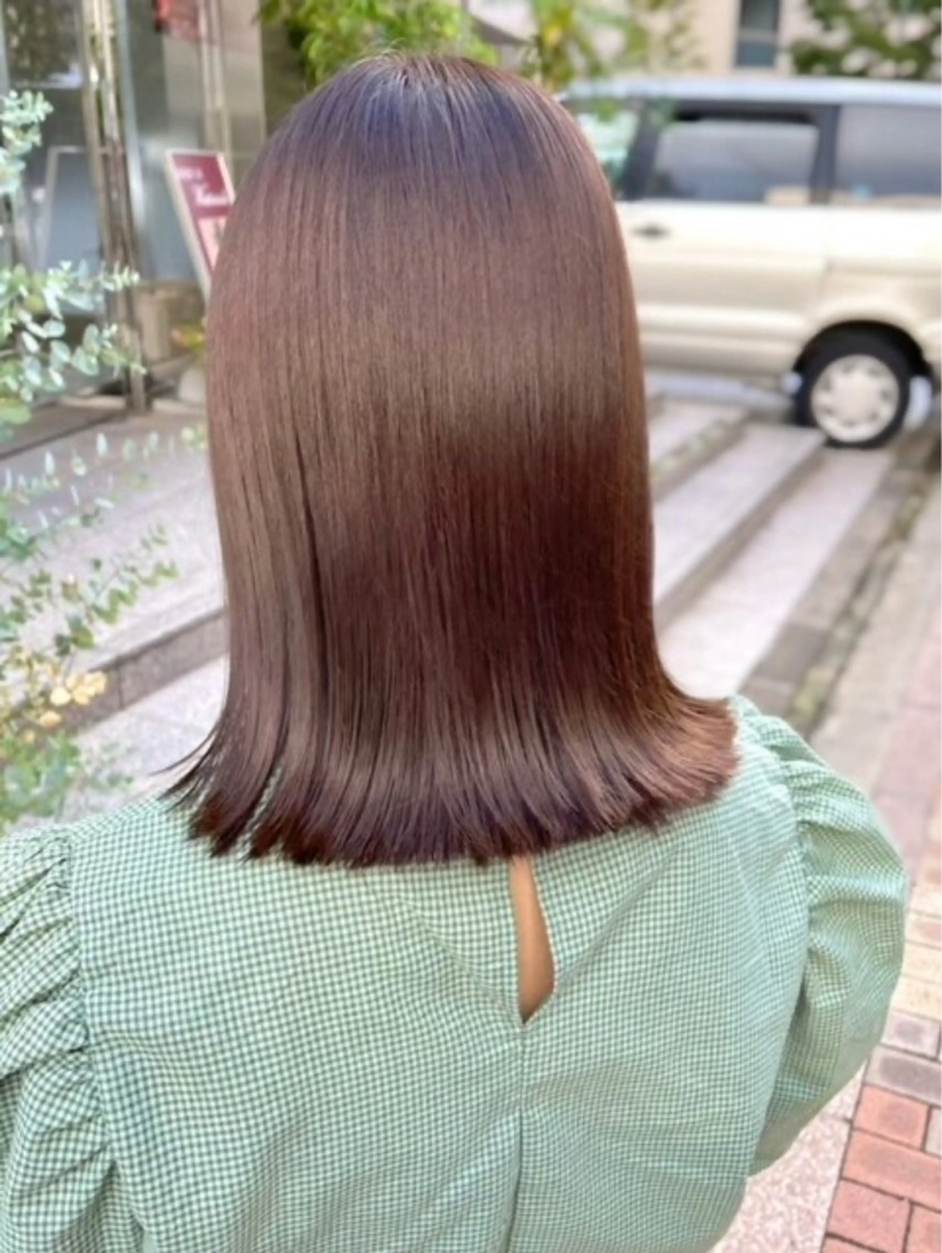 ミディアム ヘアカラー トリートメント 髪質改善カラー 🏖️クウト🏖️のヘアスタイル