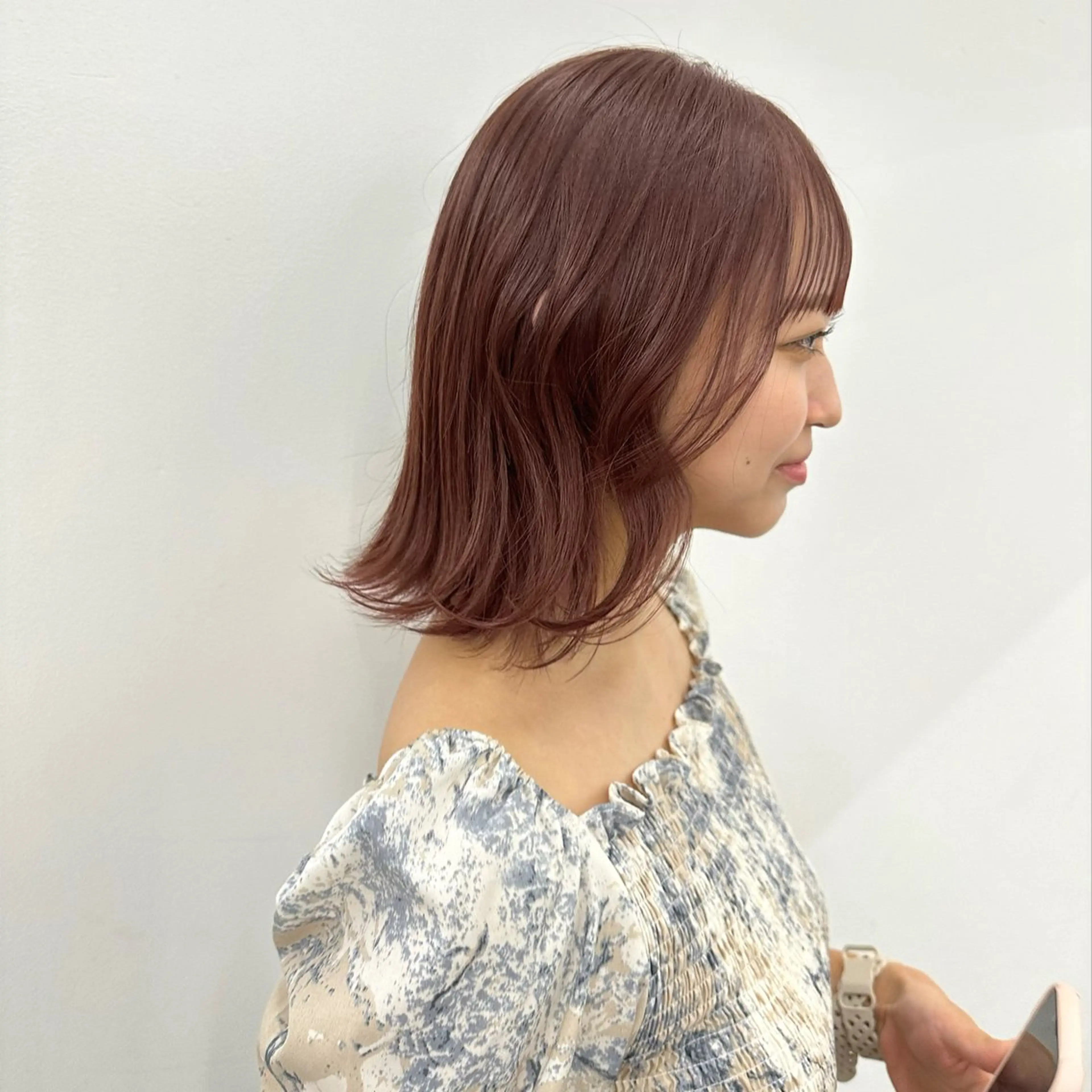 ミディアム カラー 顔まわりカット/艶髪 カラー✨けいとのヘアスタイル