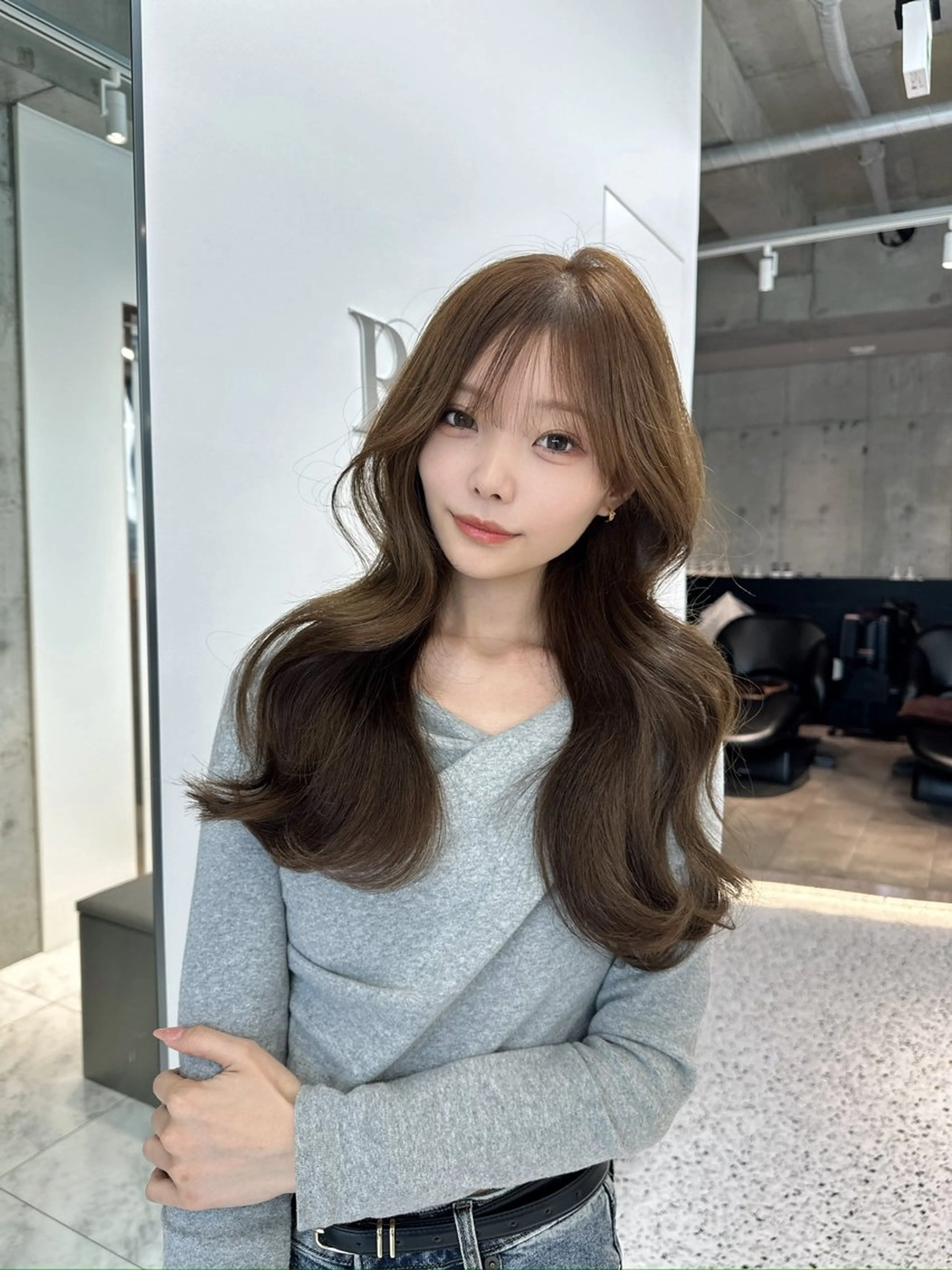 ロング カラー ブリーチ ブリーチなしカラー ヘアカラー トリートメント 🍒ブリーチなしカラ ー／Sakura🍒のヘアスタイル