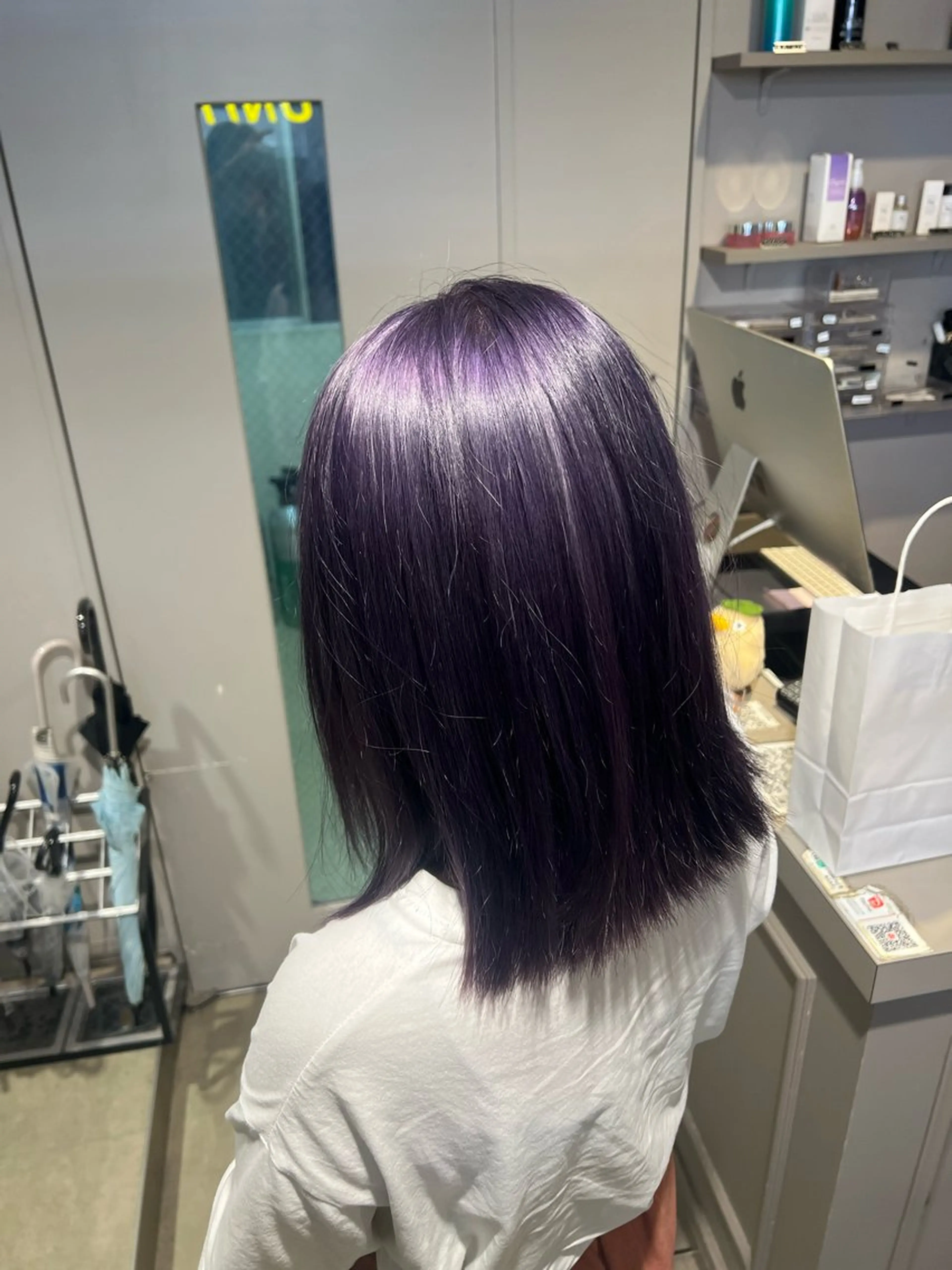 セミロング カラー ヘアカラー 韓国レイヤーカット /REIのヘアスタイル