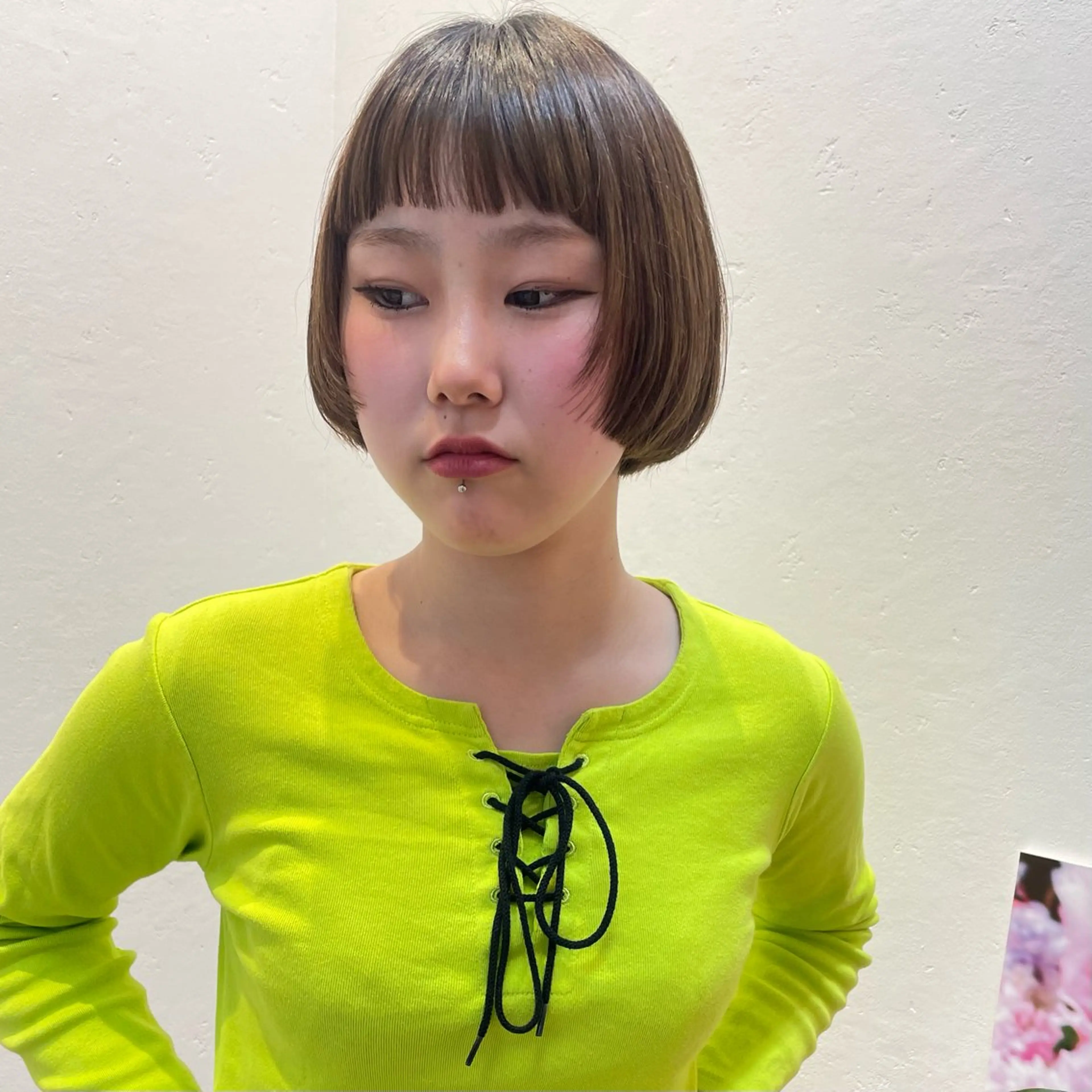 ショート カラー ベージュ/透明感/ 桃子🎀のヘアスタイル