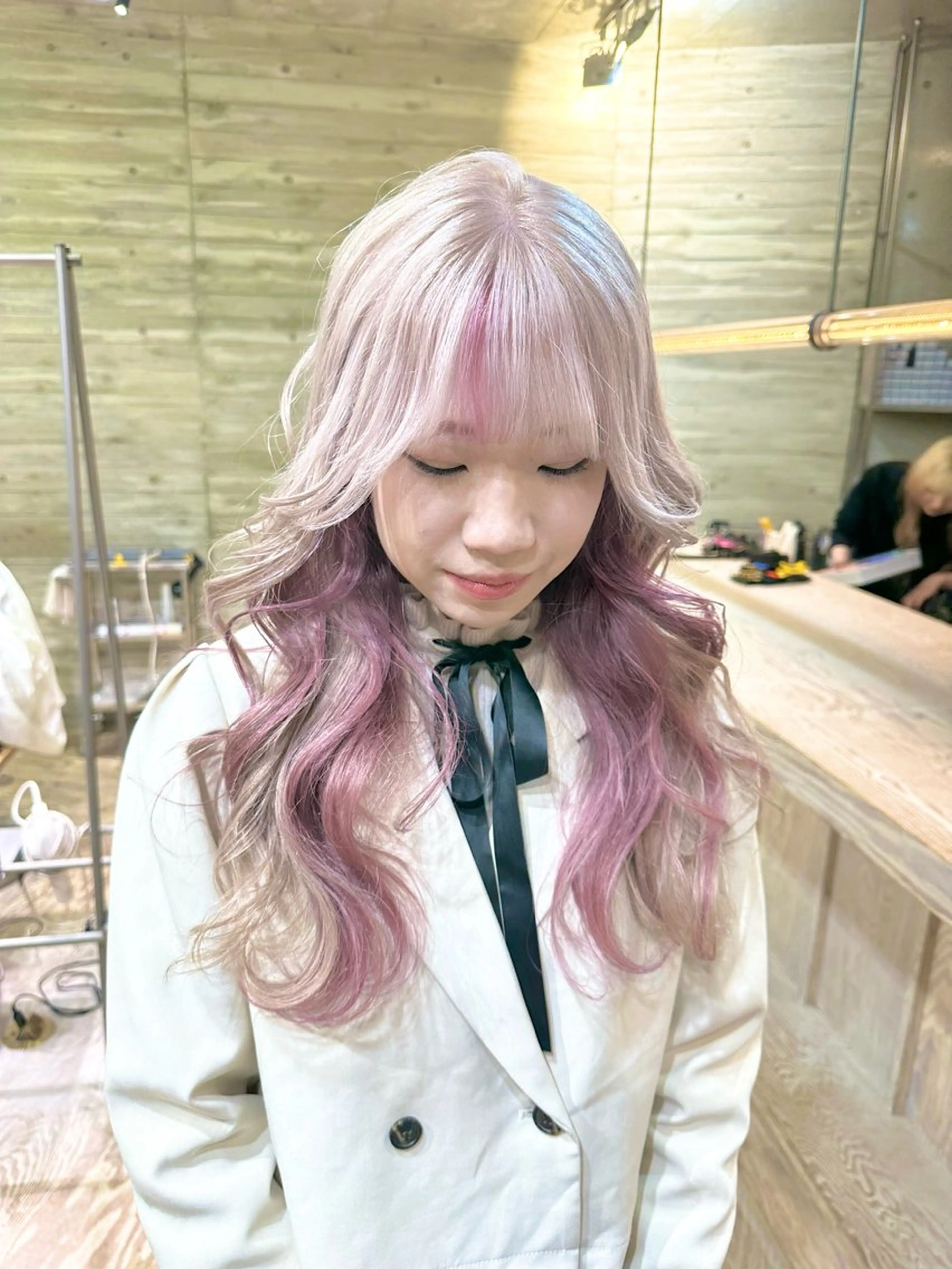 ロング カラー ヘアカラー トリートメント ヘッドスパ ヘアセット kai .のヘアスタイル