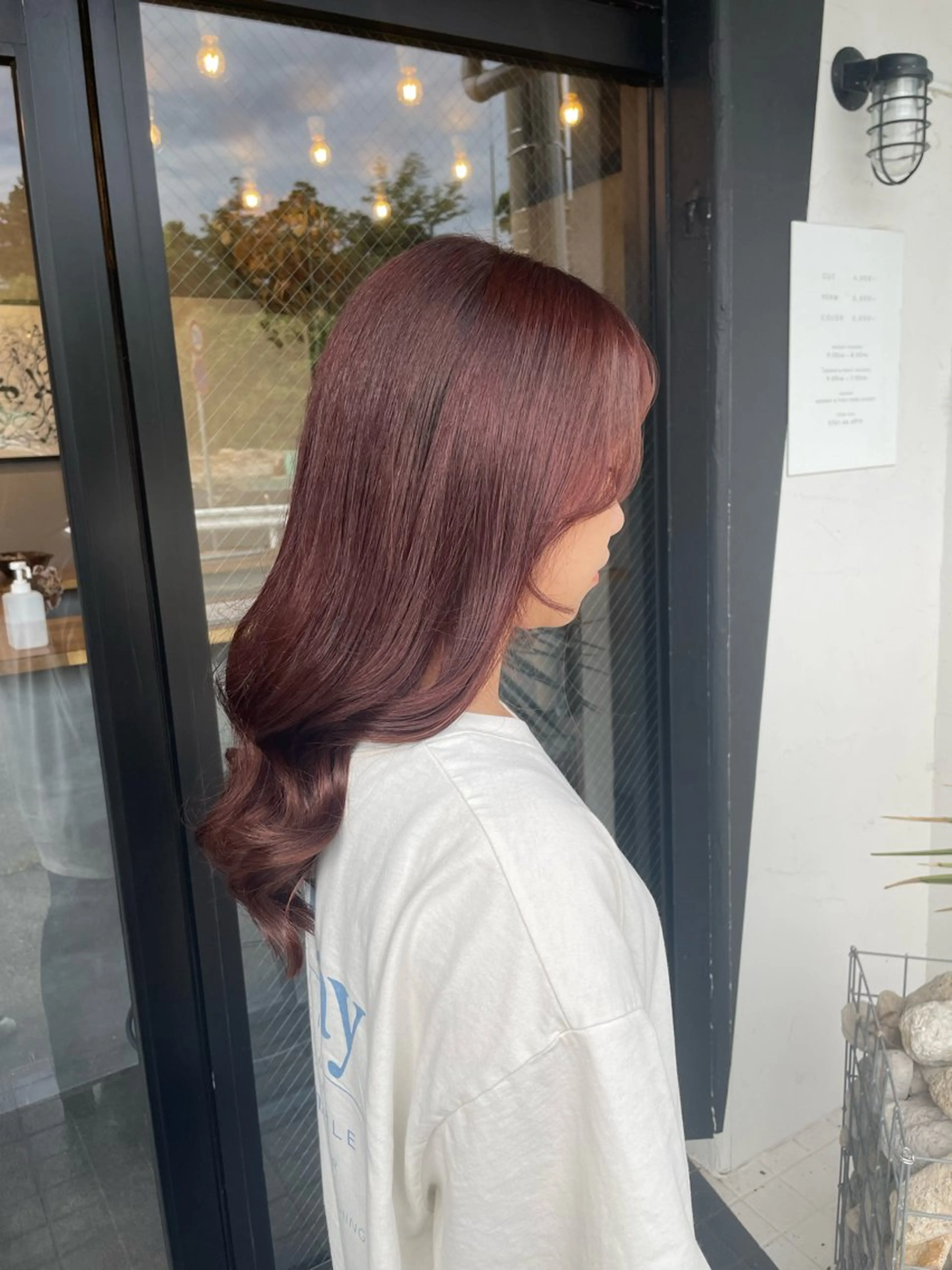 セミロング カラー ブラウンカラー ピンクカラー ピンクブラウン カット ヘアカラー トリートメント CITA （シータ）所属・板井 美紗都のヘアスタイル