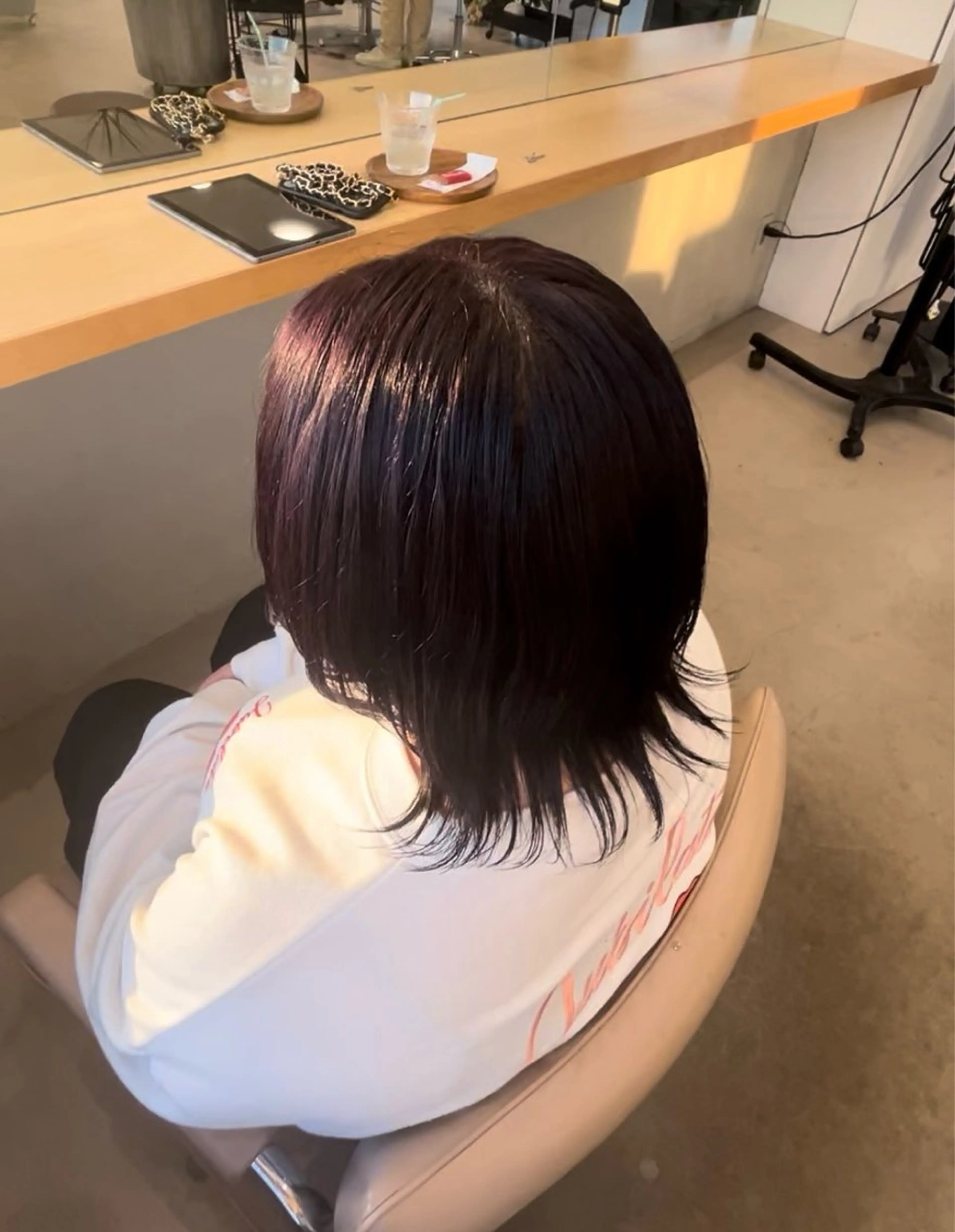 ミディアム カラー ブリーチ つくばUtooe's 石田桃花のヘアスタイル