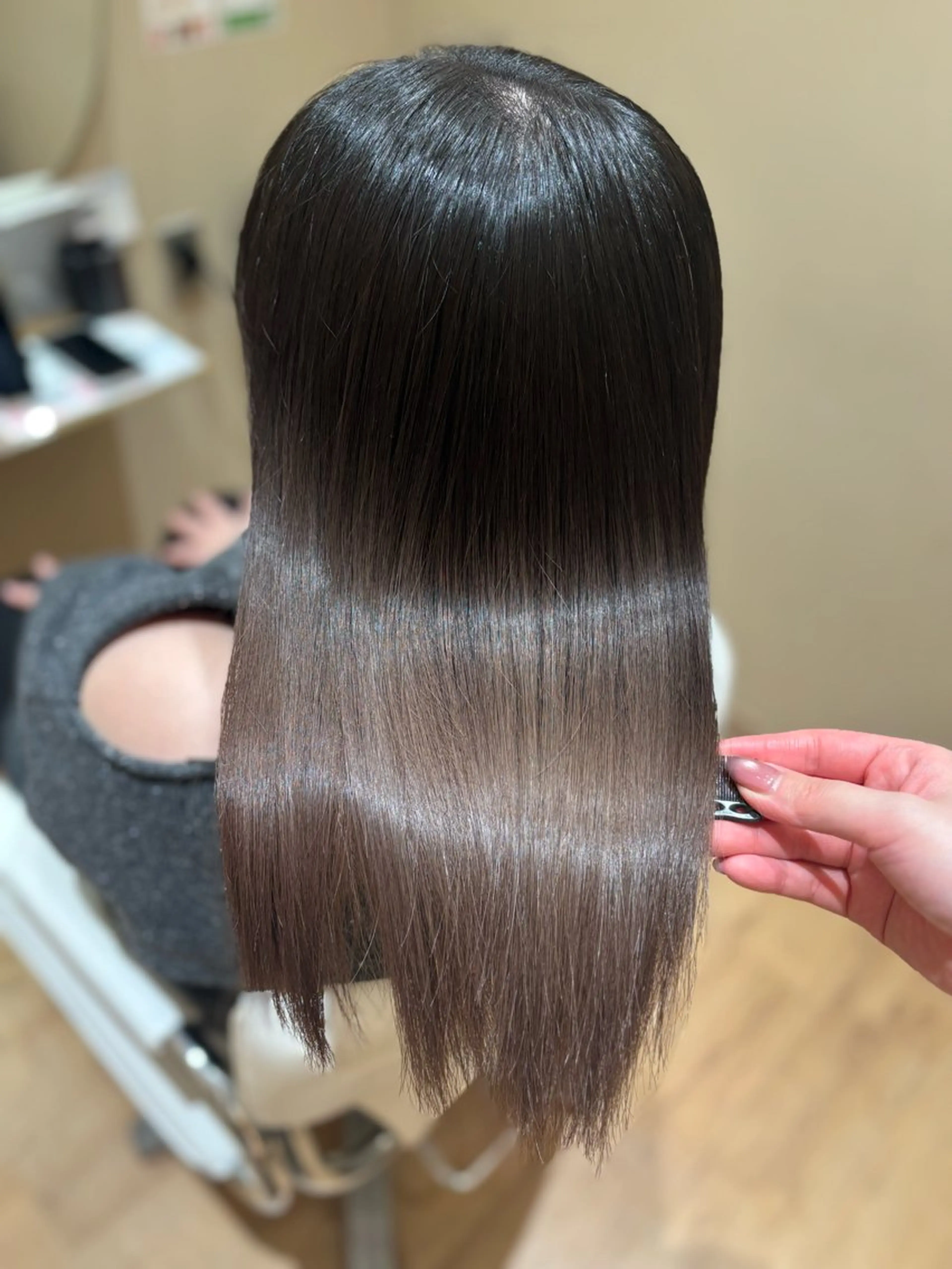 ミディアム 髪質改善 トリートメント ヘアカラー トリートメント 中島愛佳🐥⸒⸒ 縮毛矯正/艶髪カラーのヘアスタイル