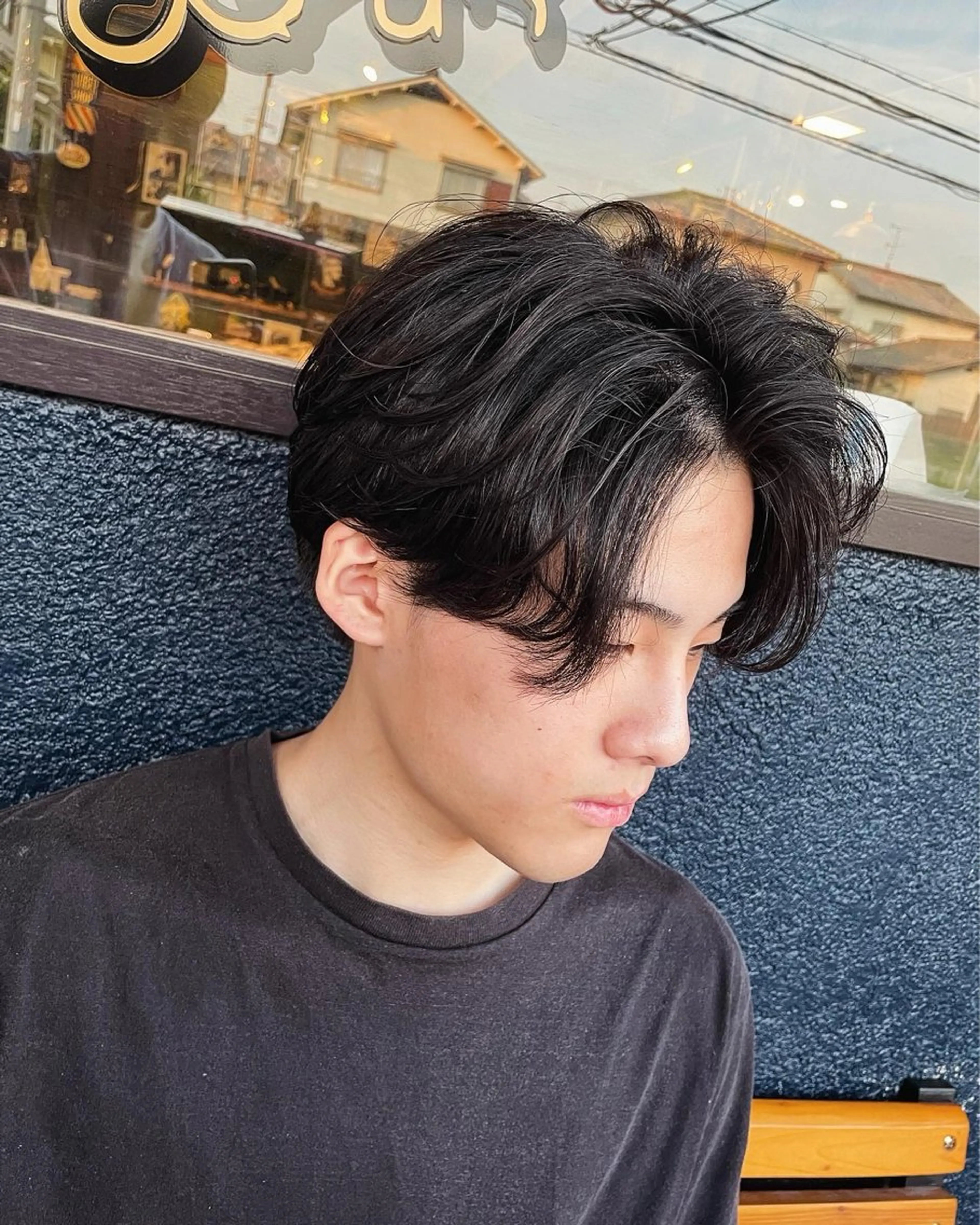 ミディアム パーマ メンズ Baby’s breath所属・藤田 年哉のヘアスタイル