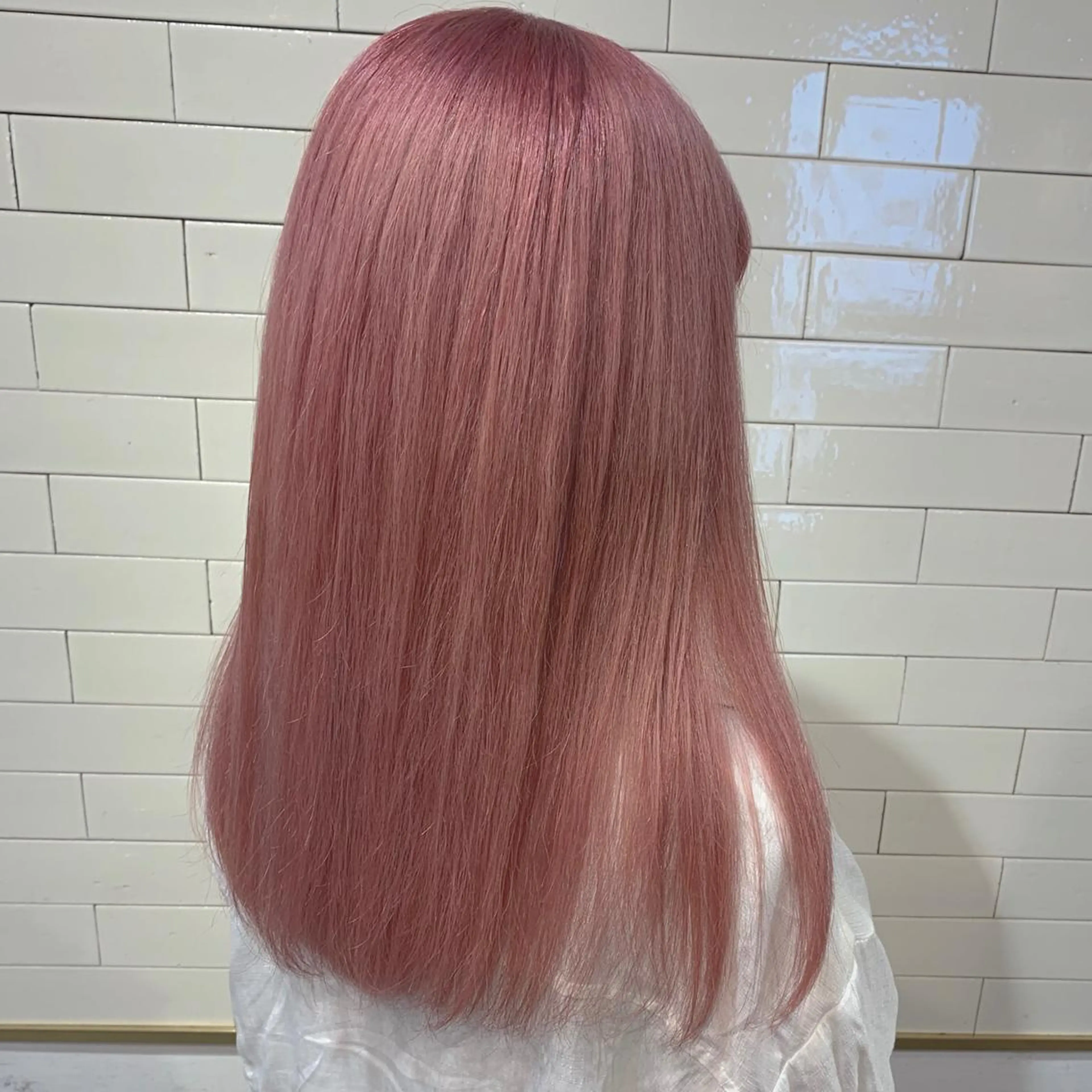 ロング カラー ヘアアレンジ ベージュカラー ブリーチ ケアブリーチ ピンクカラー ピンクベージュ 🦋レイヤーカット ミドリカワ🦋のヘアスタイル