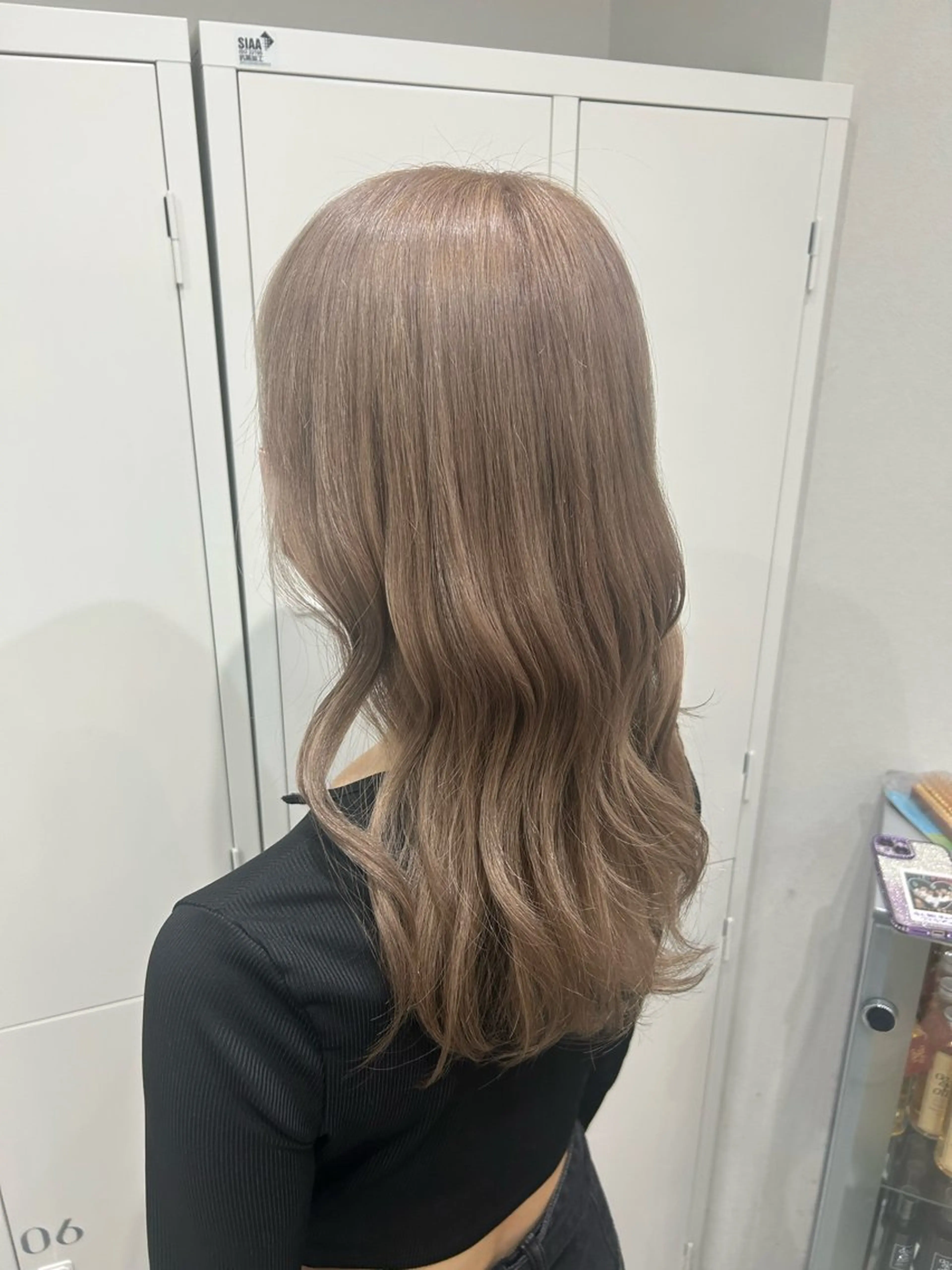 ミディアム カラー ヘアアレンジ ブリーチ ヘアカラー ボブ /ニュアンス/ satomi🧸💖のヘアスタイル