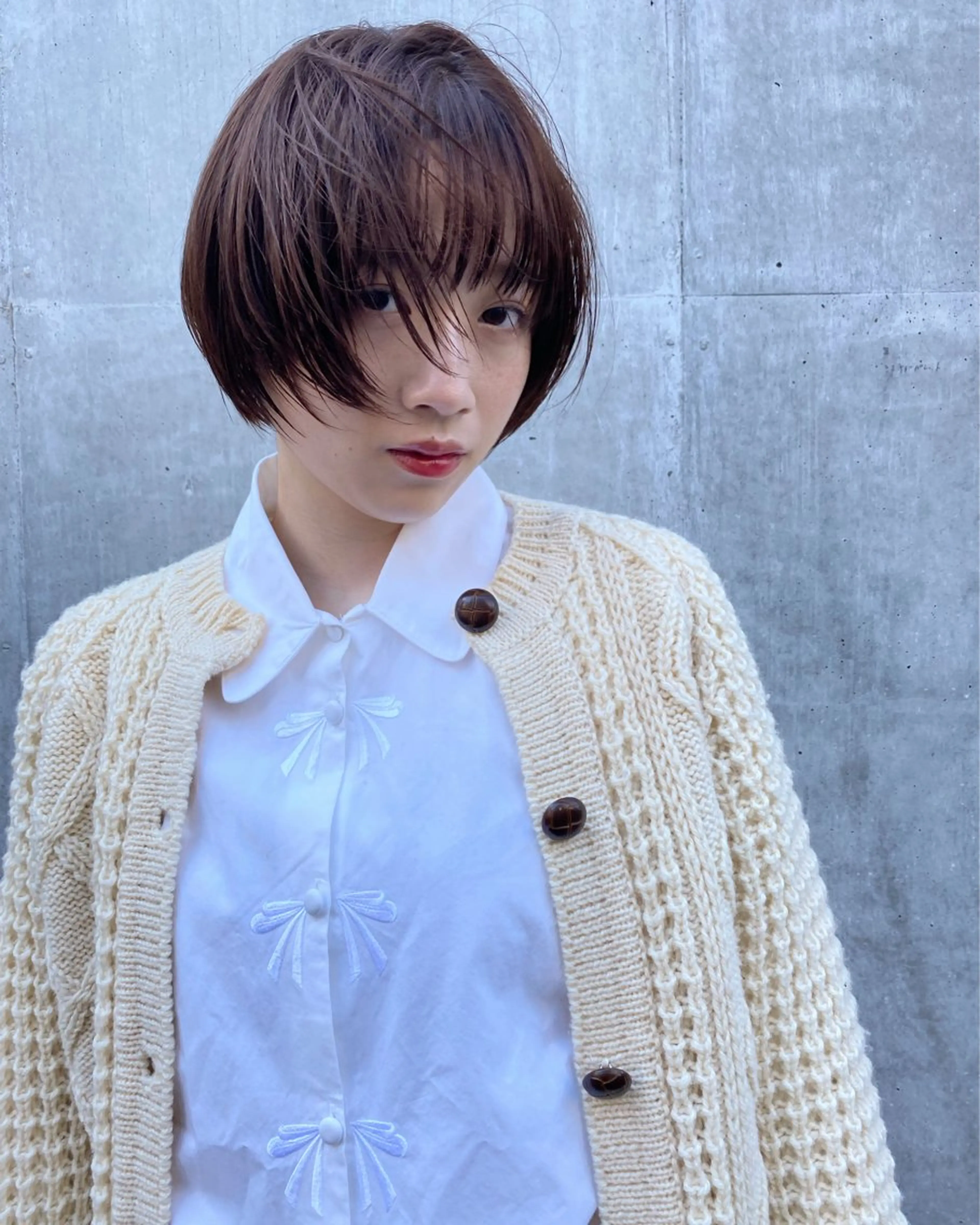 ショート カラー カット ヘアカラー トリートメント IVORY.所属・🟩白髪ぼかし/ボブ /ショートヘア/大司のヘアスタイル